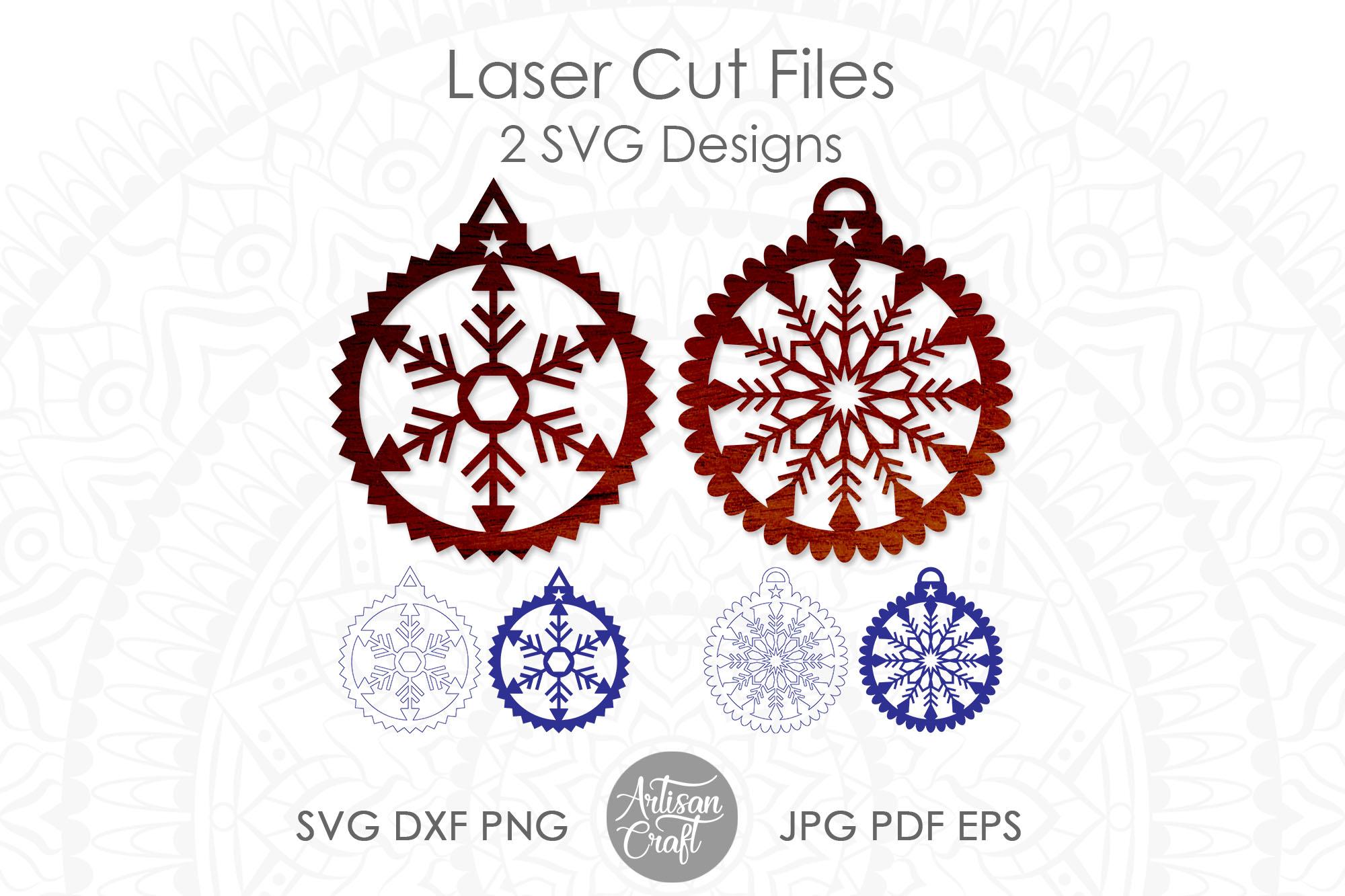 Snowflake Ornaments with Scallop Border
