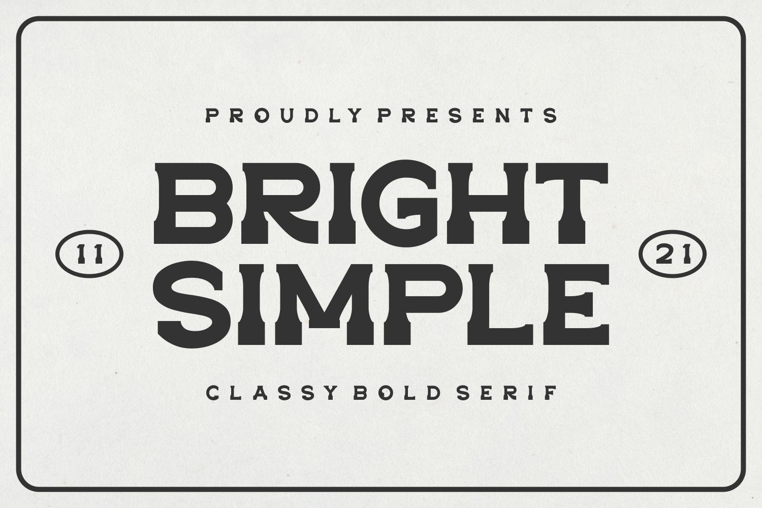 Bright Simple Font