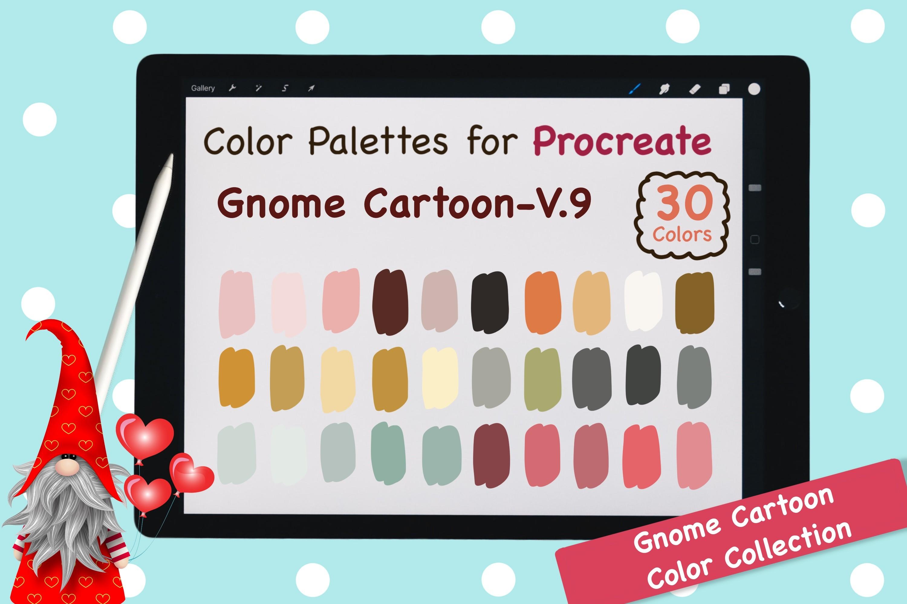 Procreate Color Palette-Gnome CartoonV9
