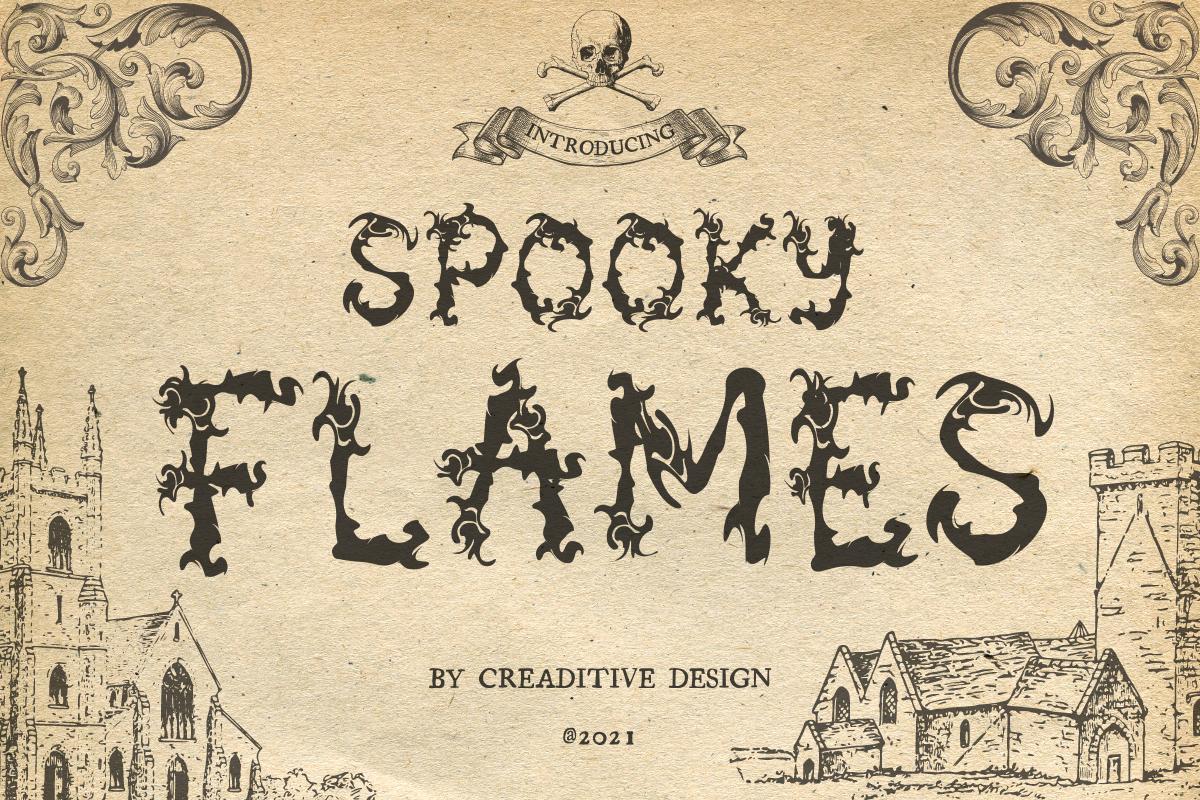 Spooky Flames Font