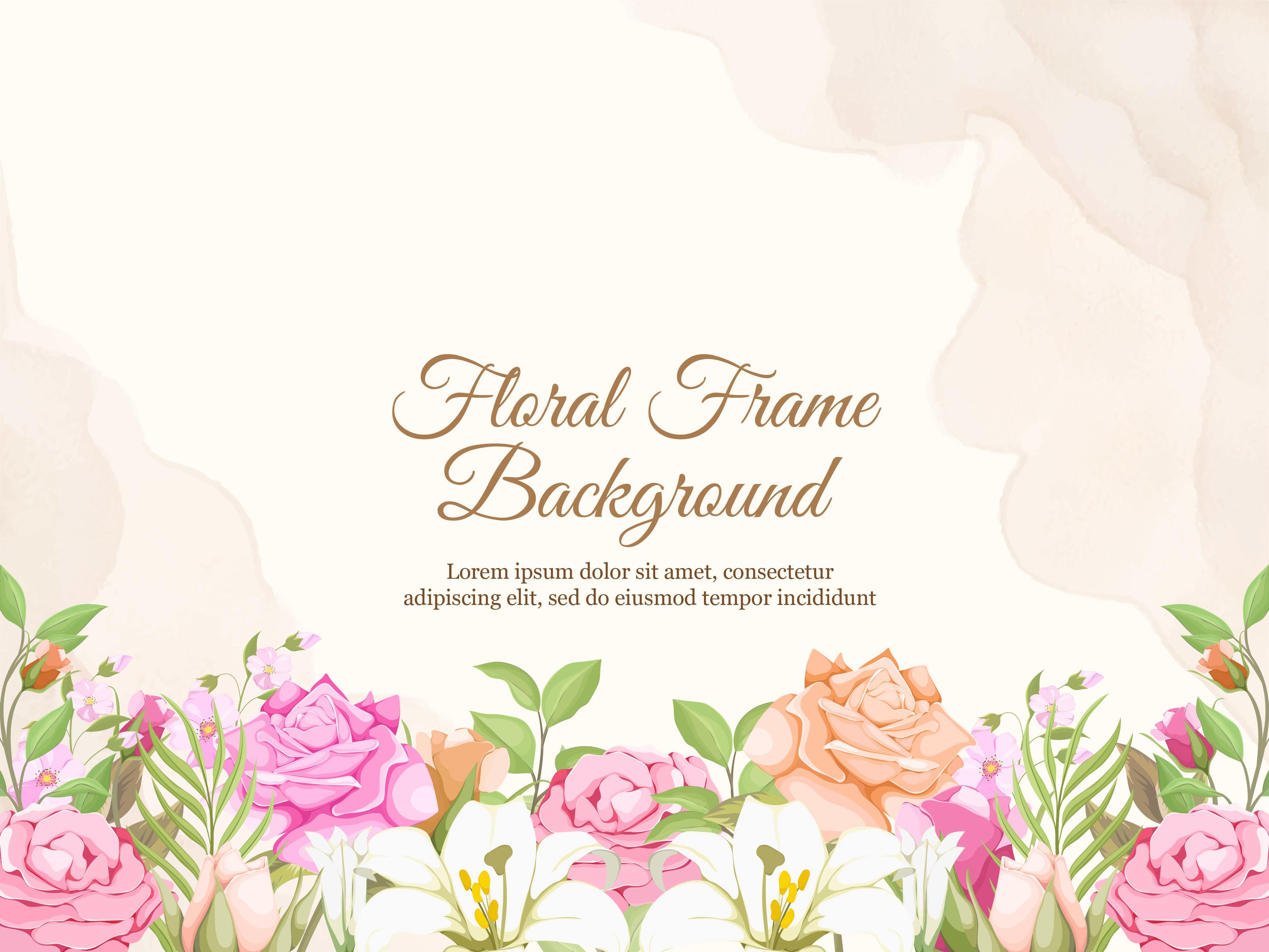 Wedding Banner Background Floral Design