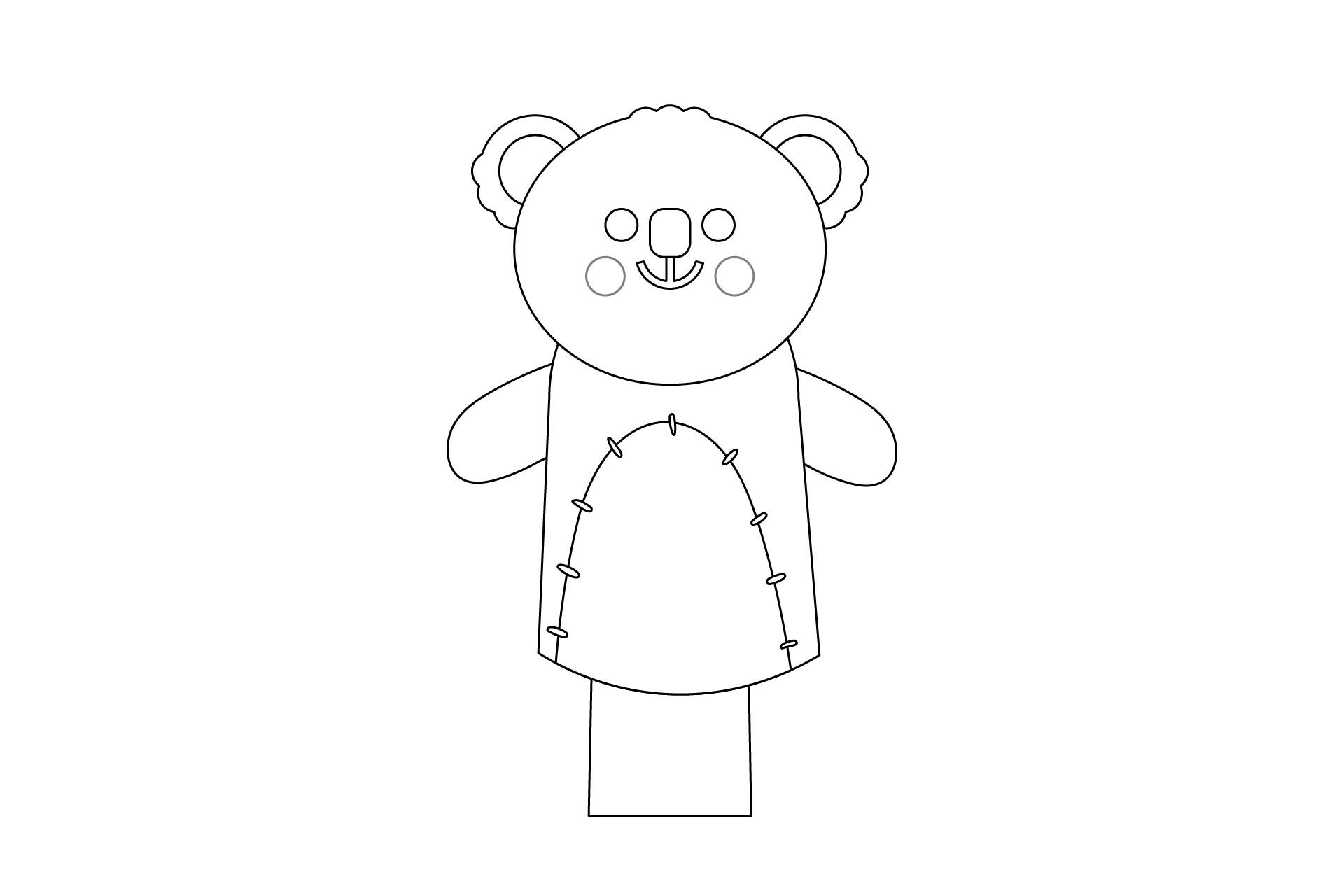 Animal Bear Coloring Page Graphic