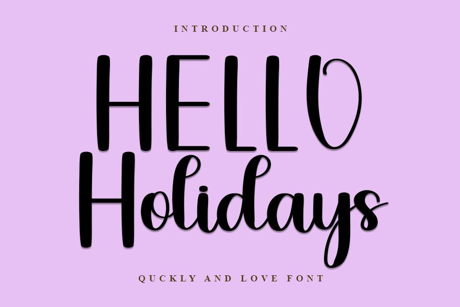 Hello Holidays Font