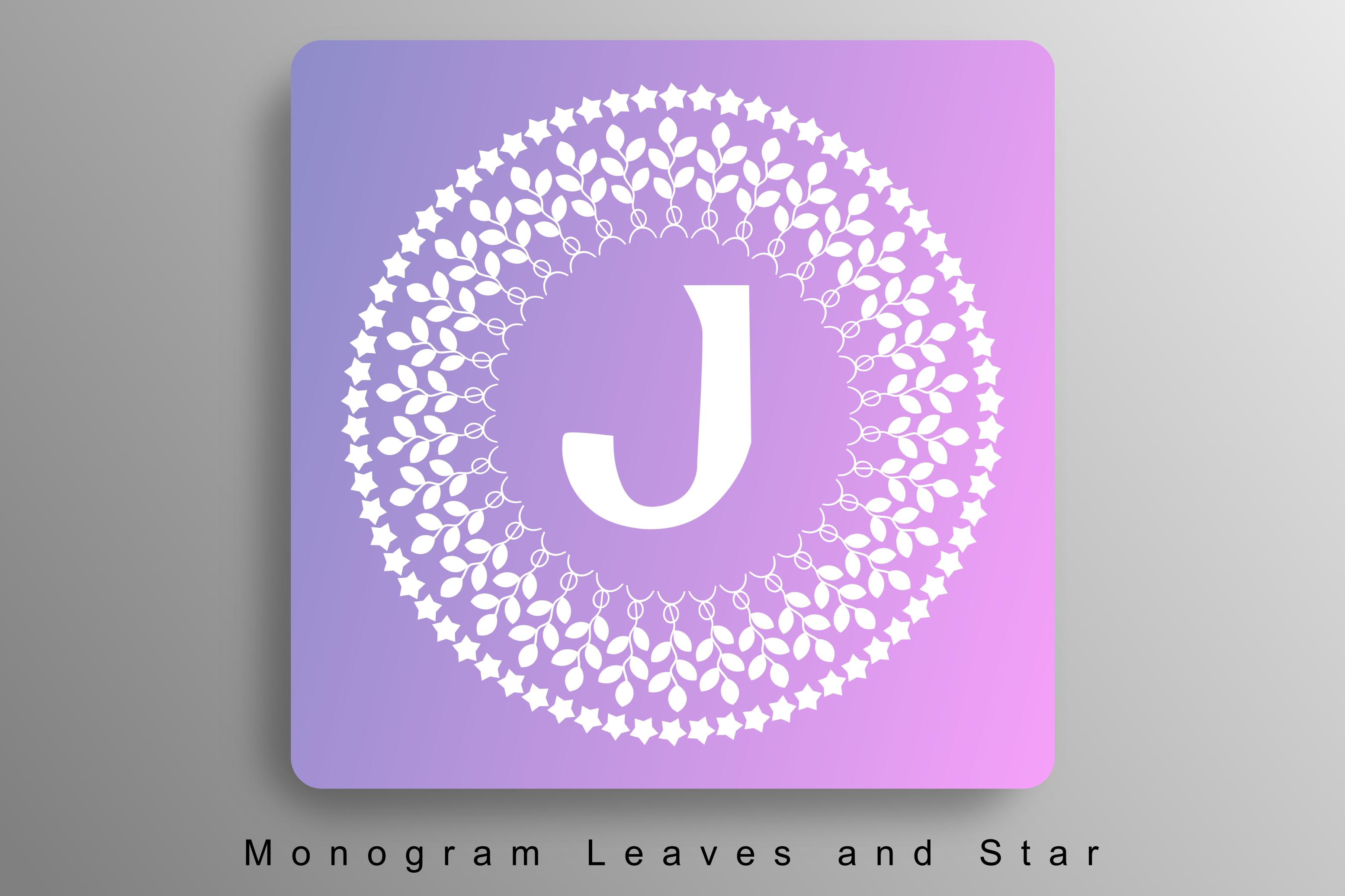 Monogram Leaves and Stars Font