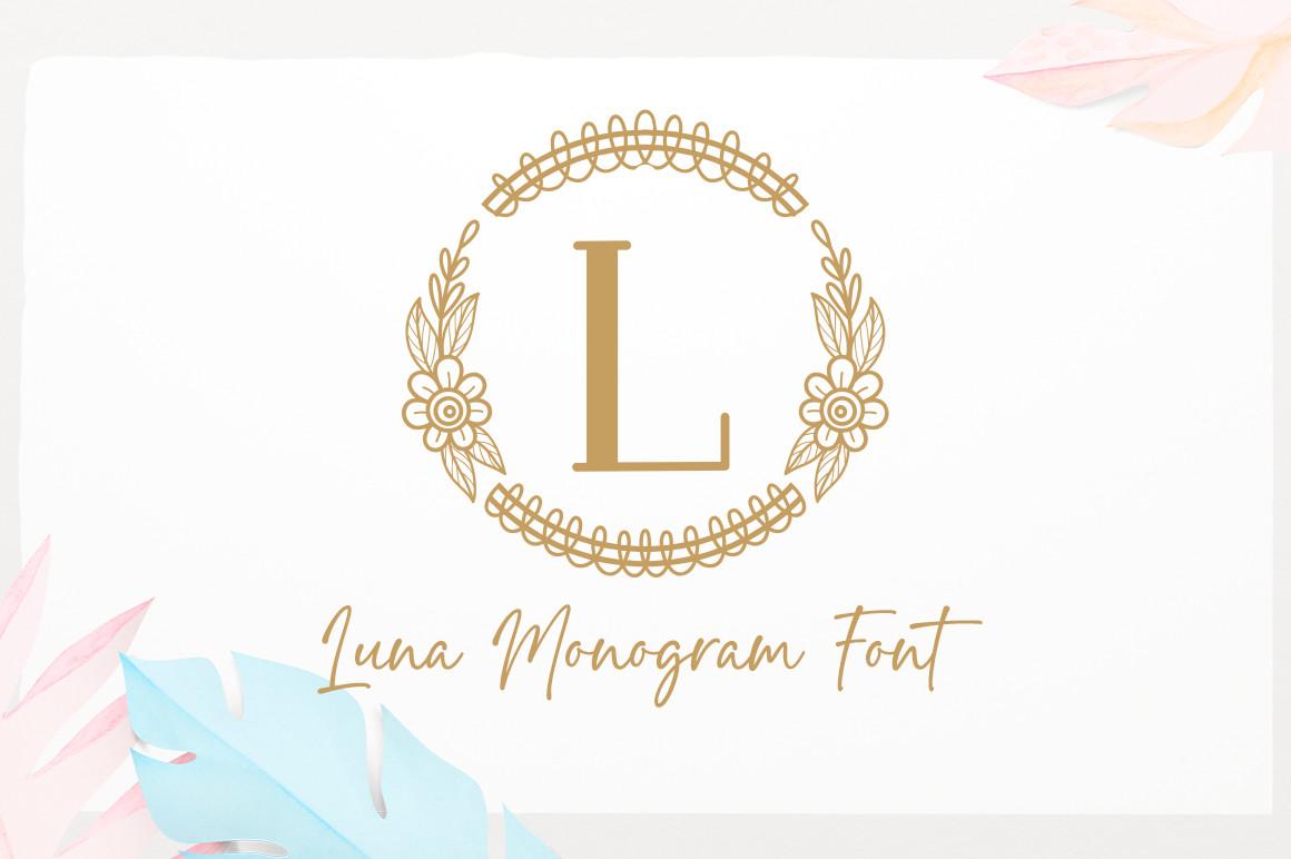 Luna Monogram Font