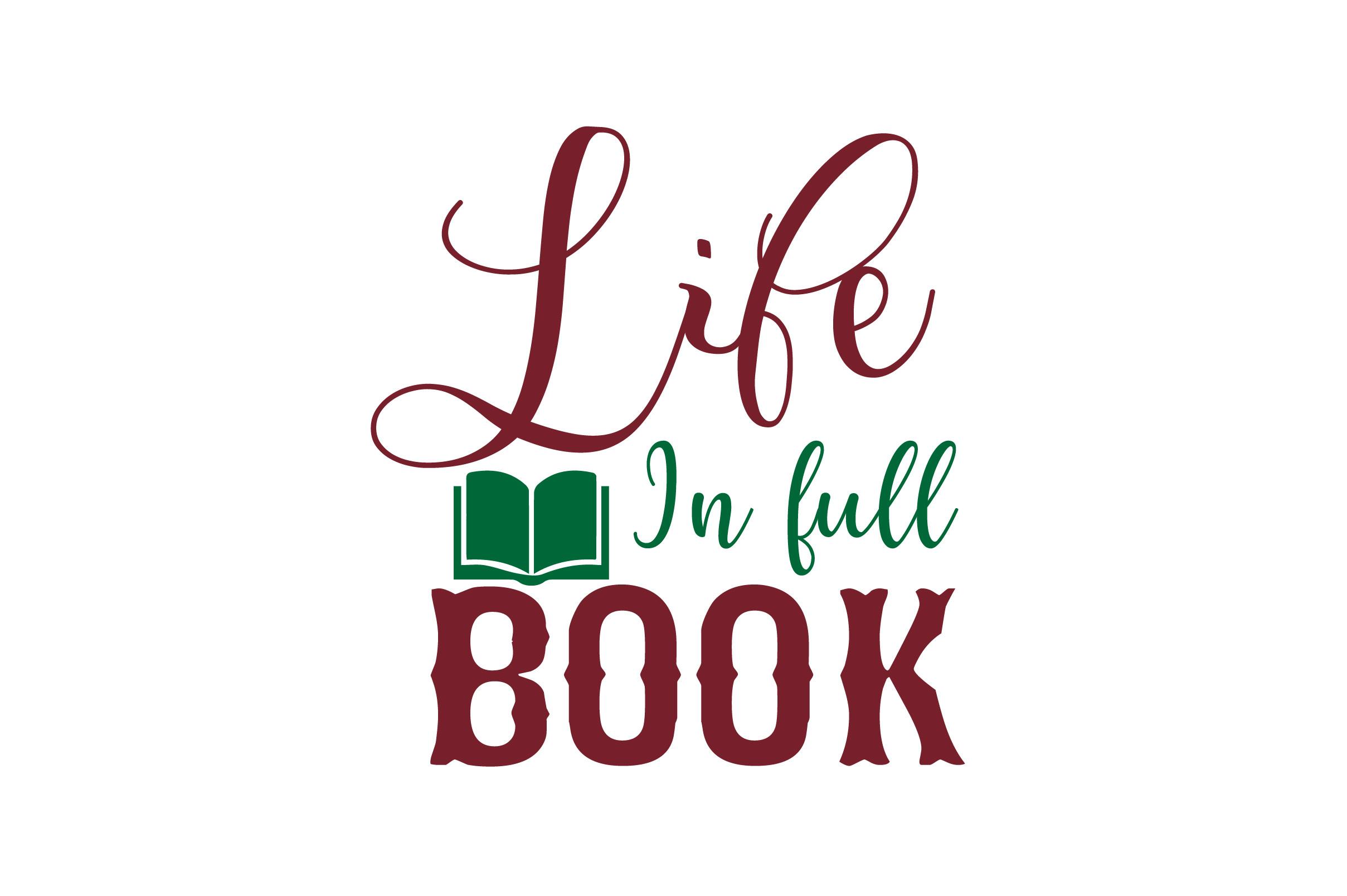 Life in Full Book SVG Cute FIle