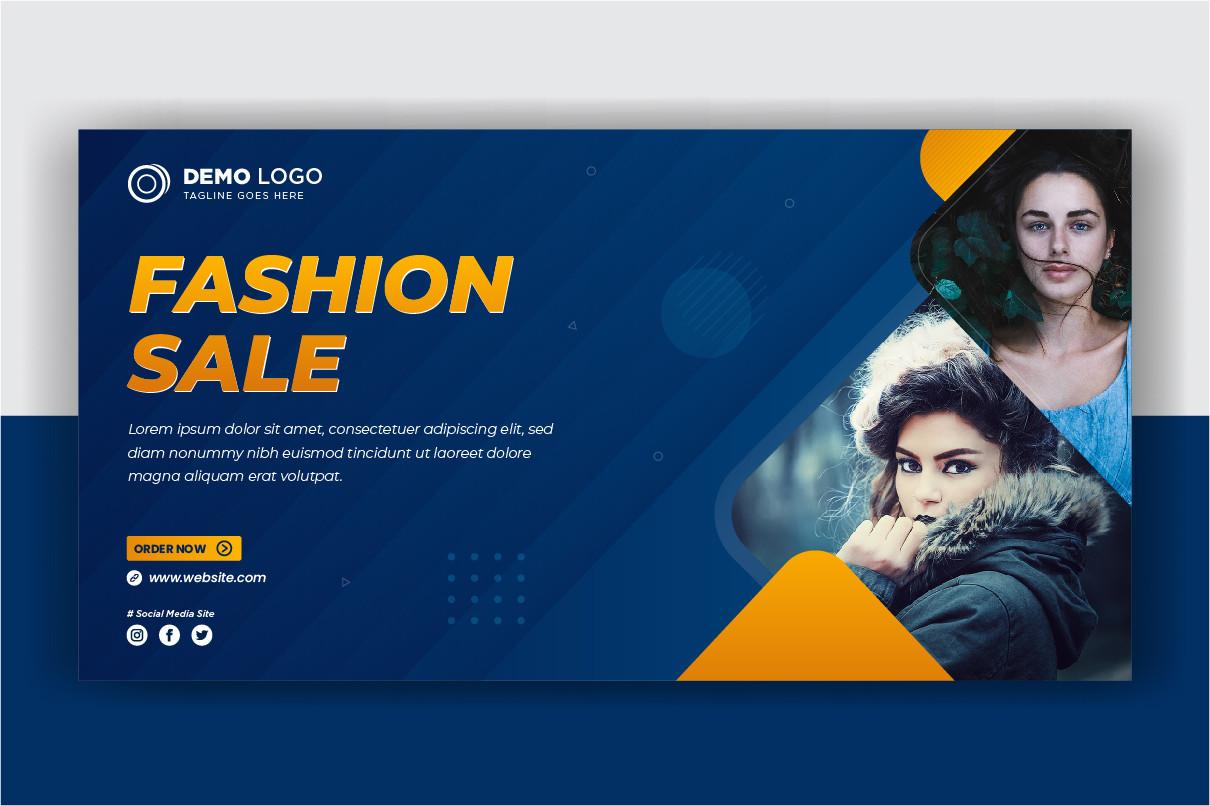 Fashion Sale Web Banner Design Template