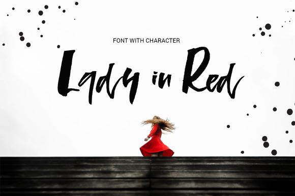 Lady in Red Font