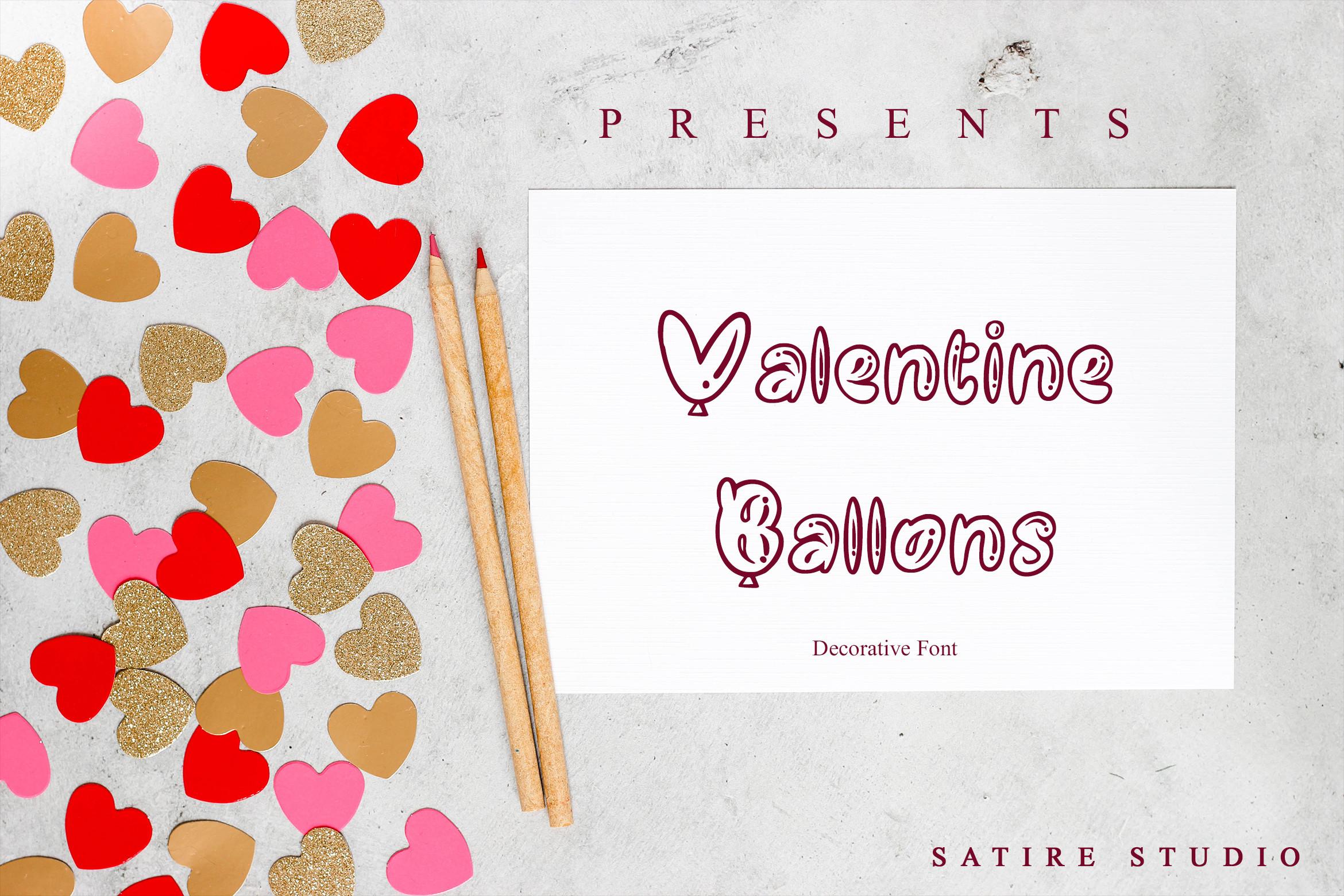 Valentine Ballons Font