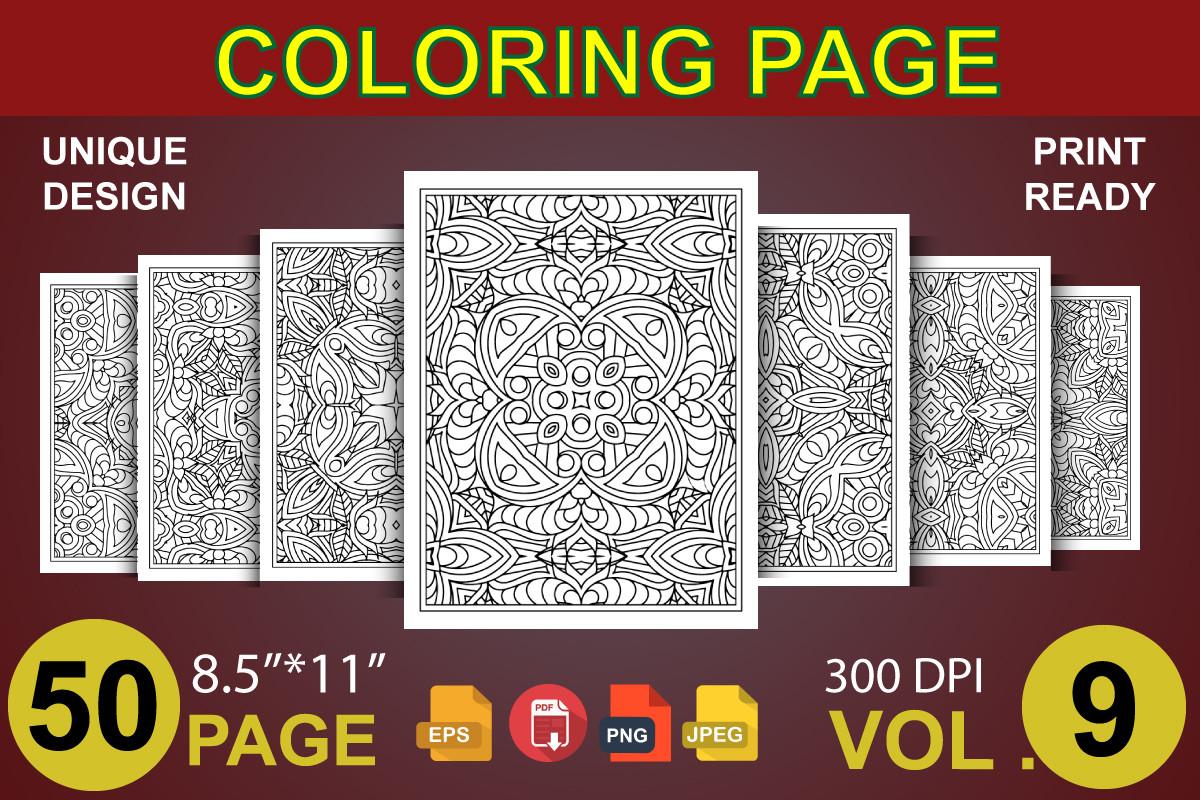 Floral Coloring Page KDP Interior Vol-09