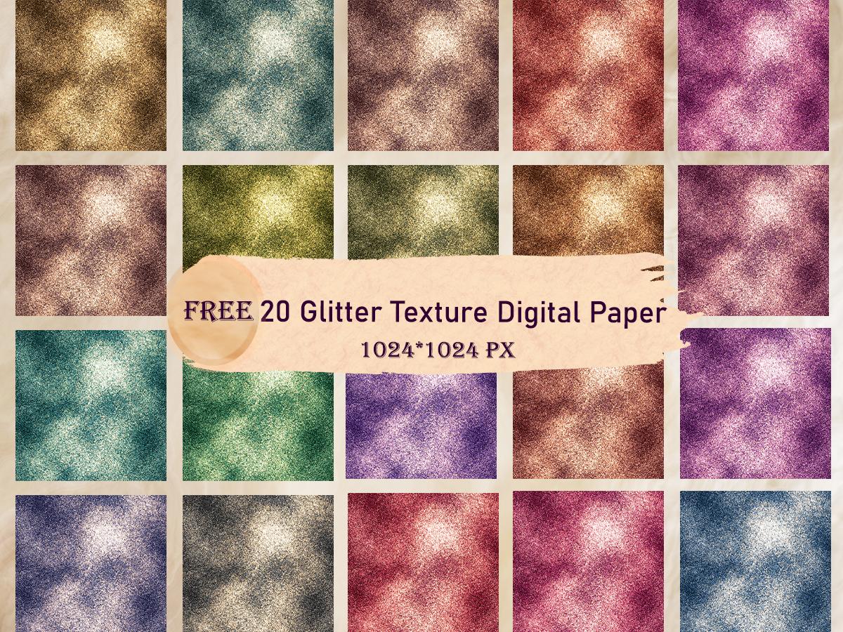 Free 20 Glitter Texture Digital Paper