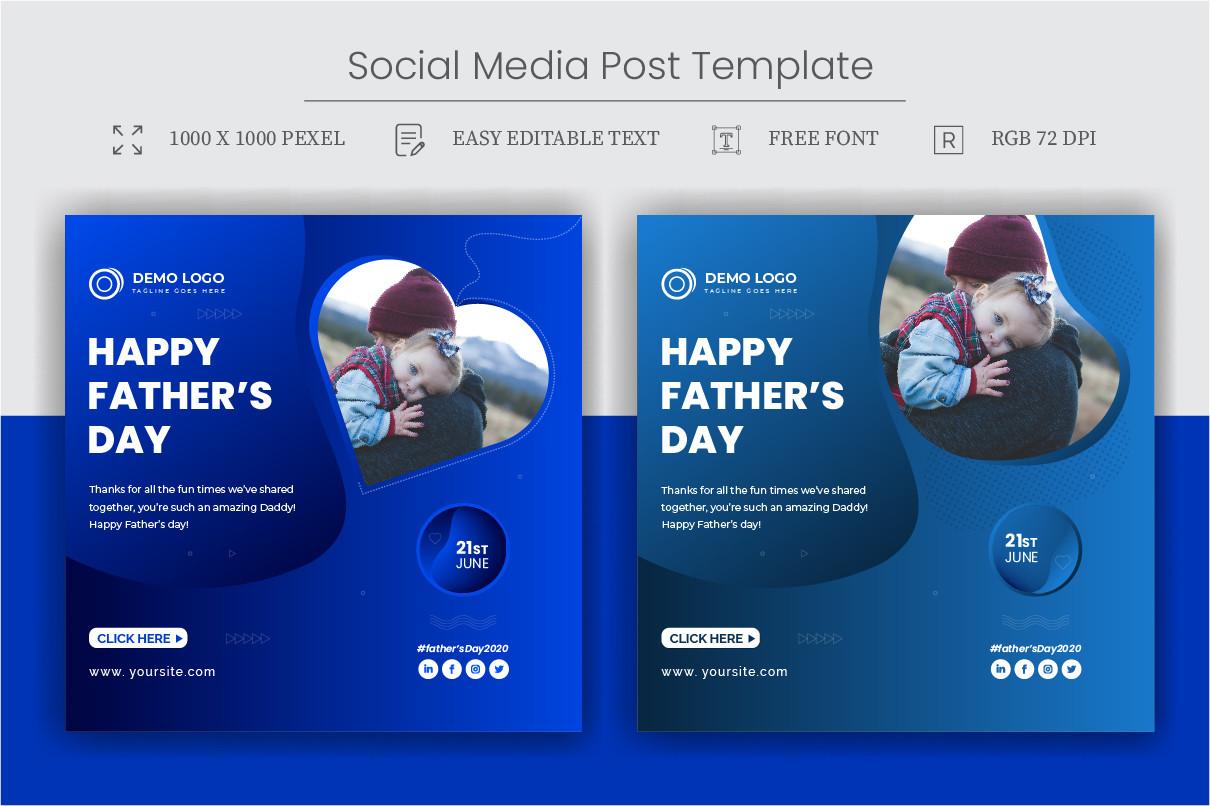 Father's Day Social Media Post Template