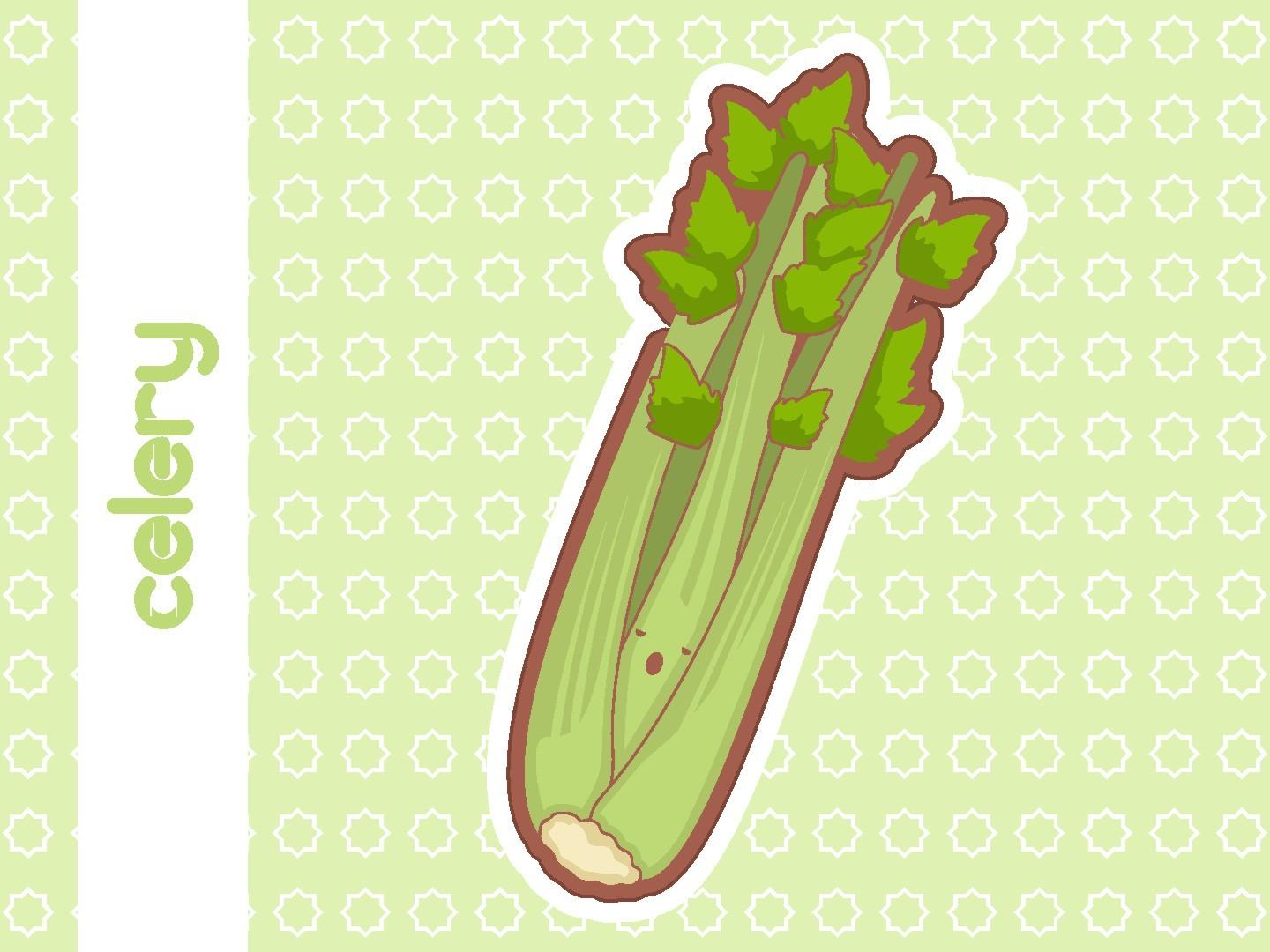 Cute Celery Vector Illustration