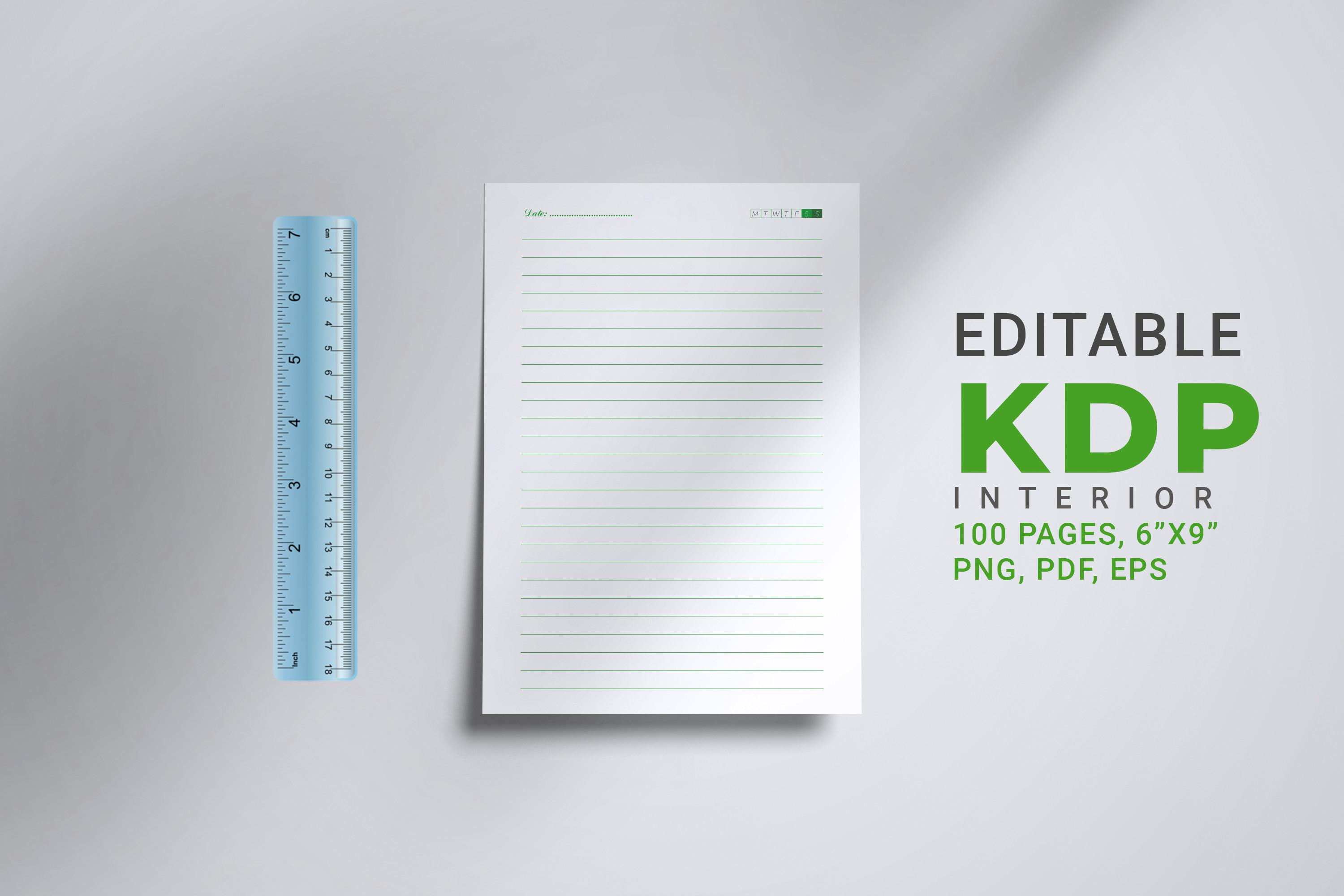 KDP Interior Journal Paper Lined Design