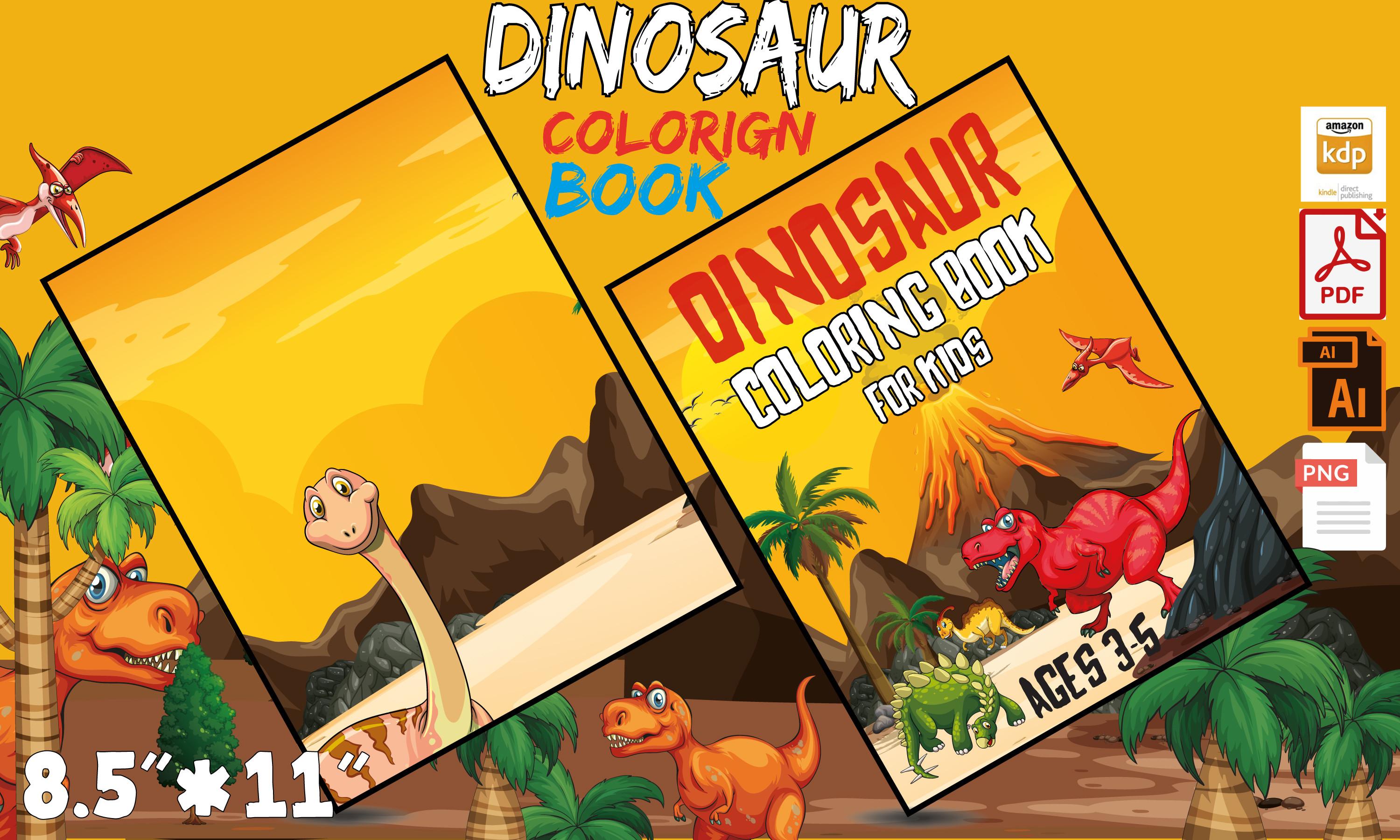 Kids Coloring Book (Dinosaur)