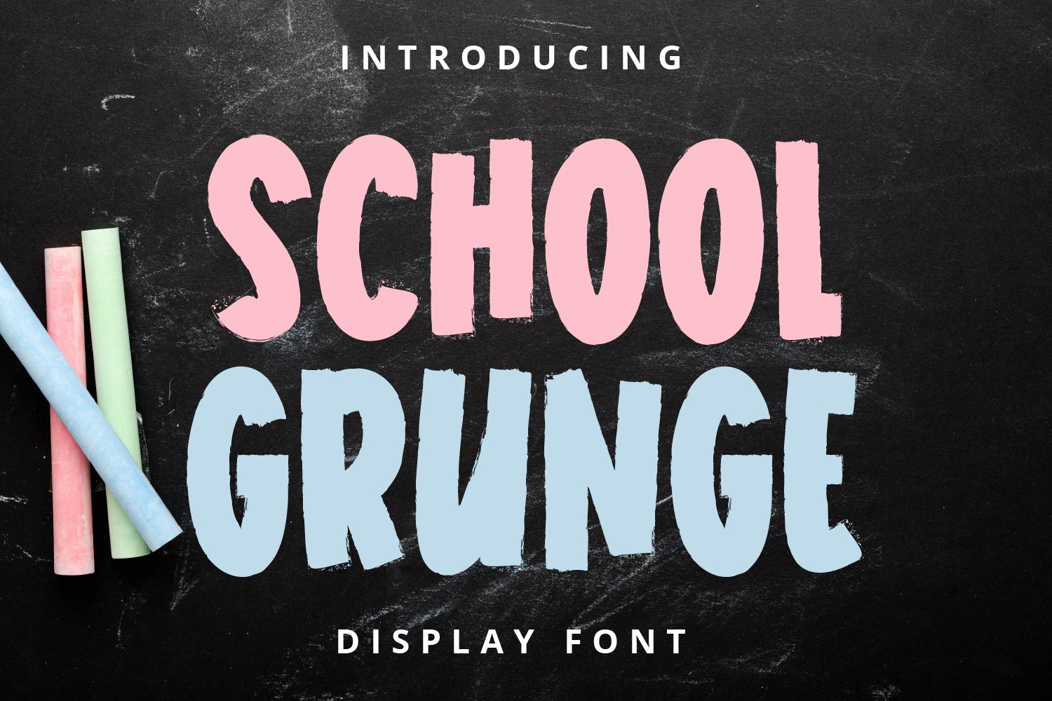 School Grunge Font