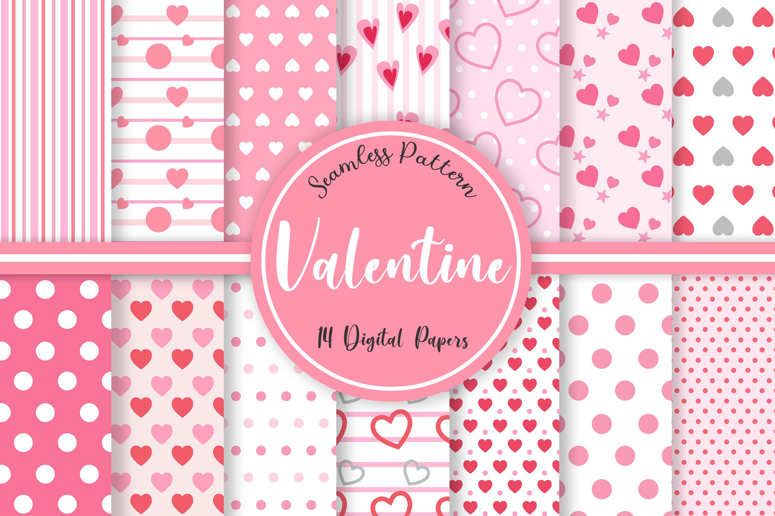 Valentine Seamless Pattern Digital Paper
