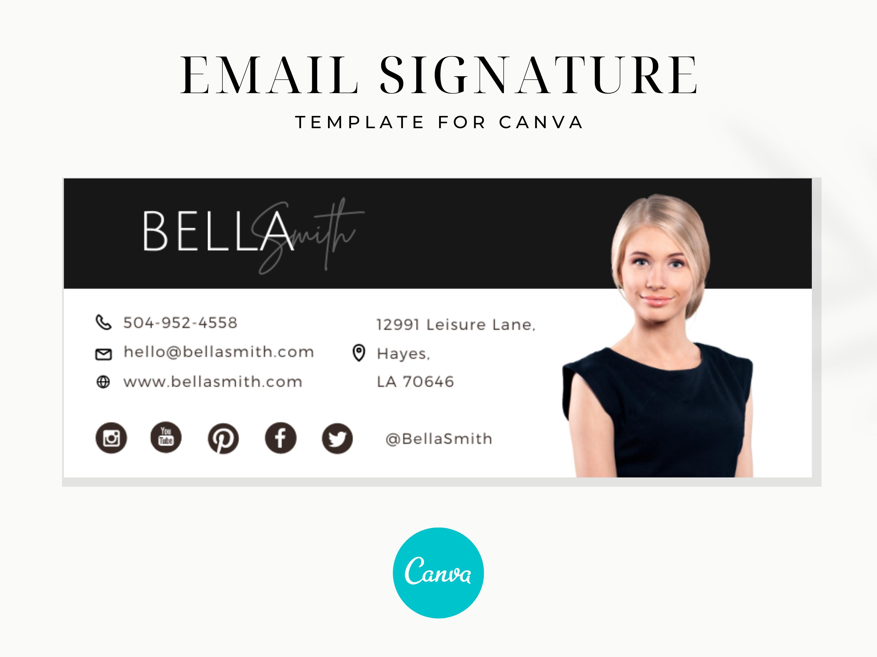 Email Signature Canva Template