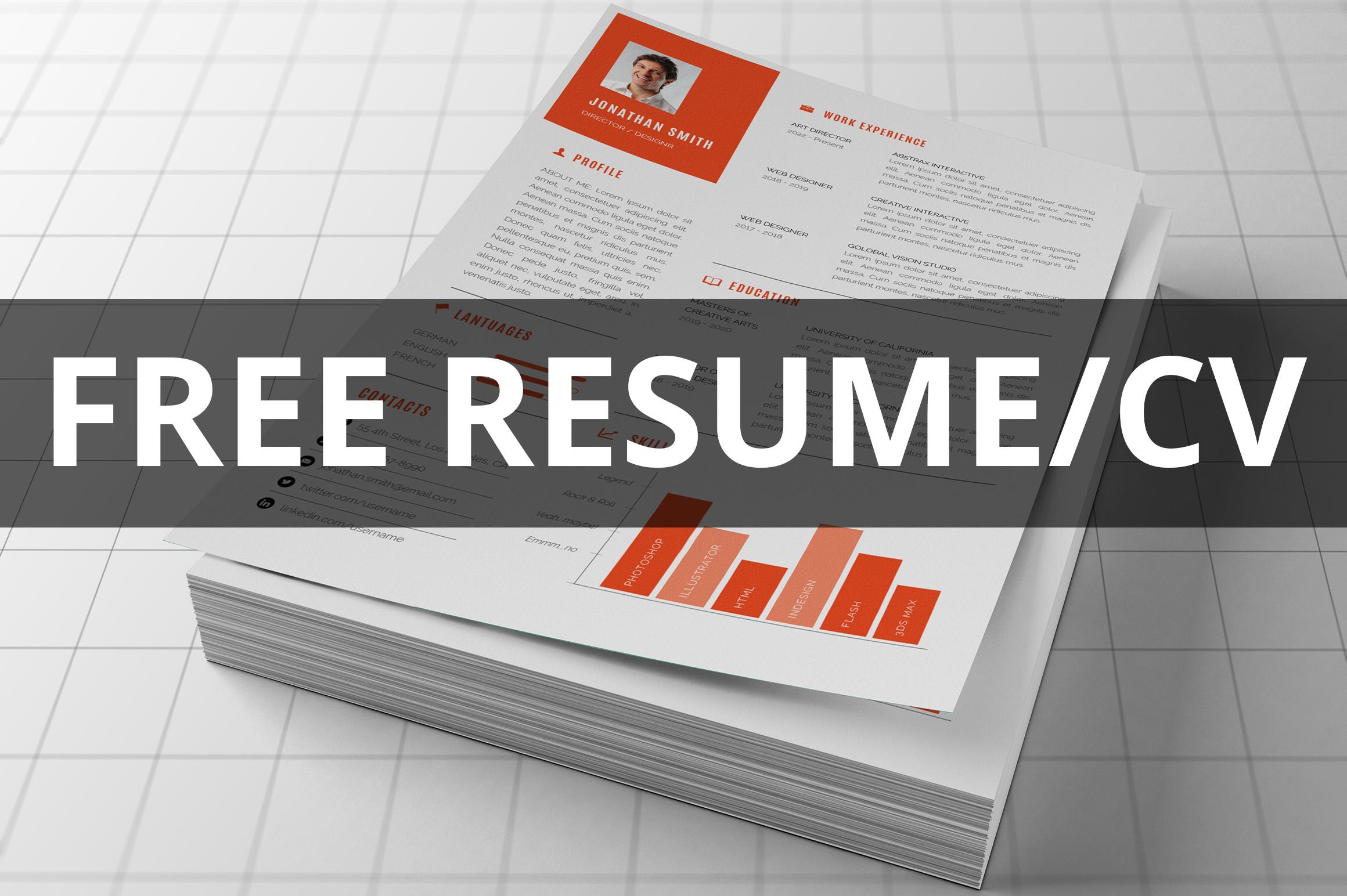 Clean Resume/CV Template Free Download