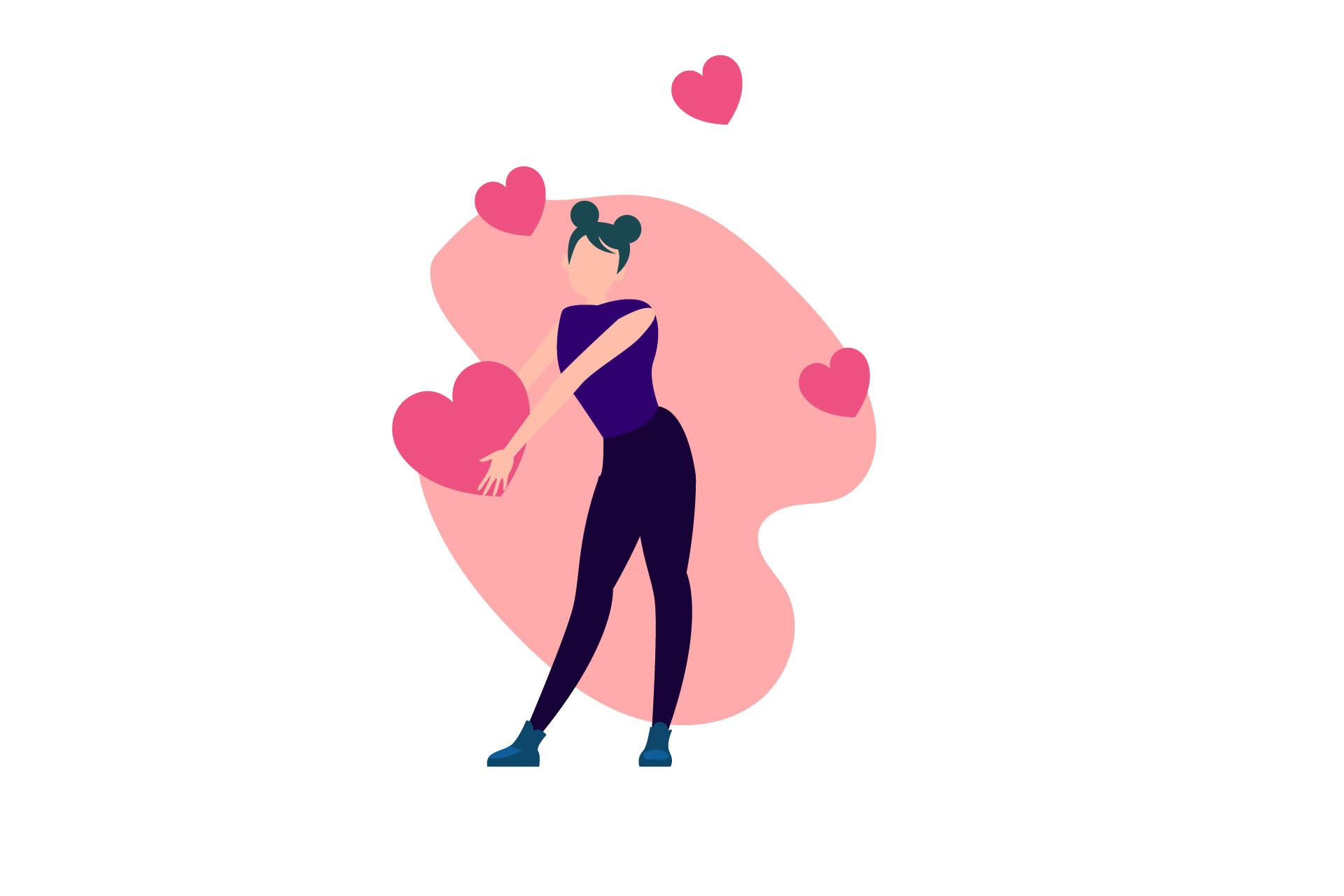 Character Valentine Smile Illustration