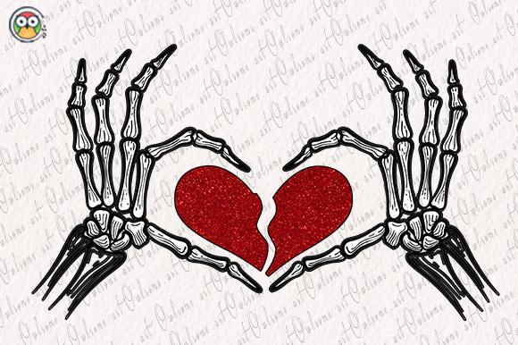 Skeleton Hands Valentine Sublimation