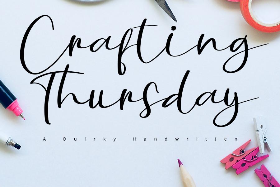 Crafting Thursday Font