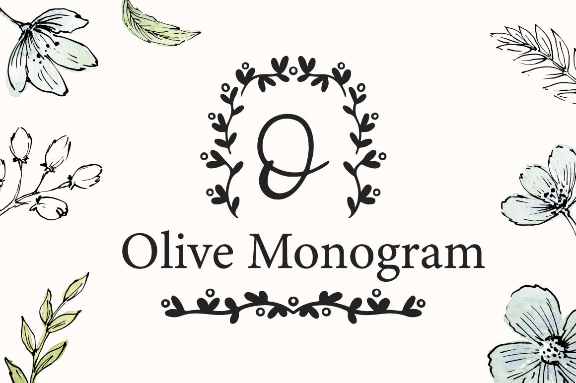Olive Monogram Font