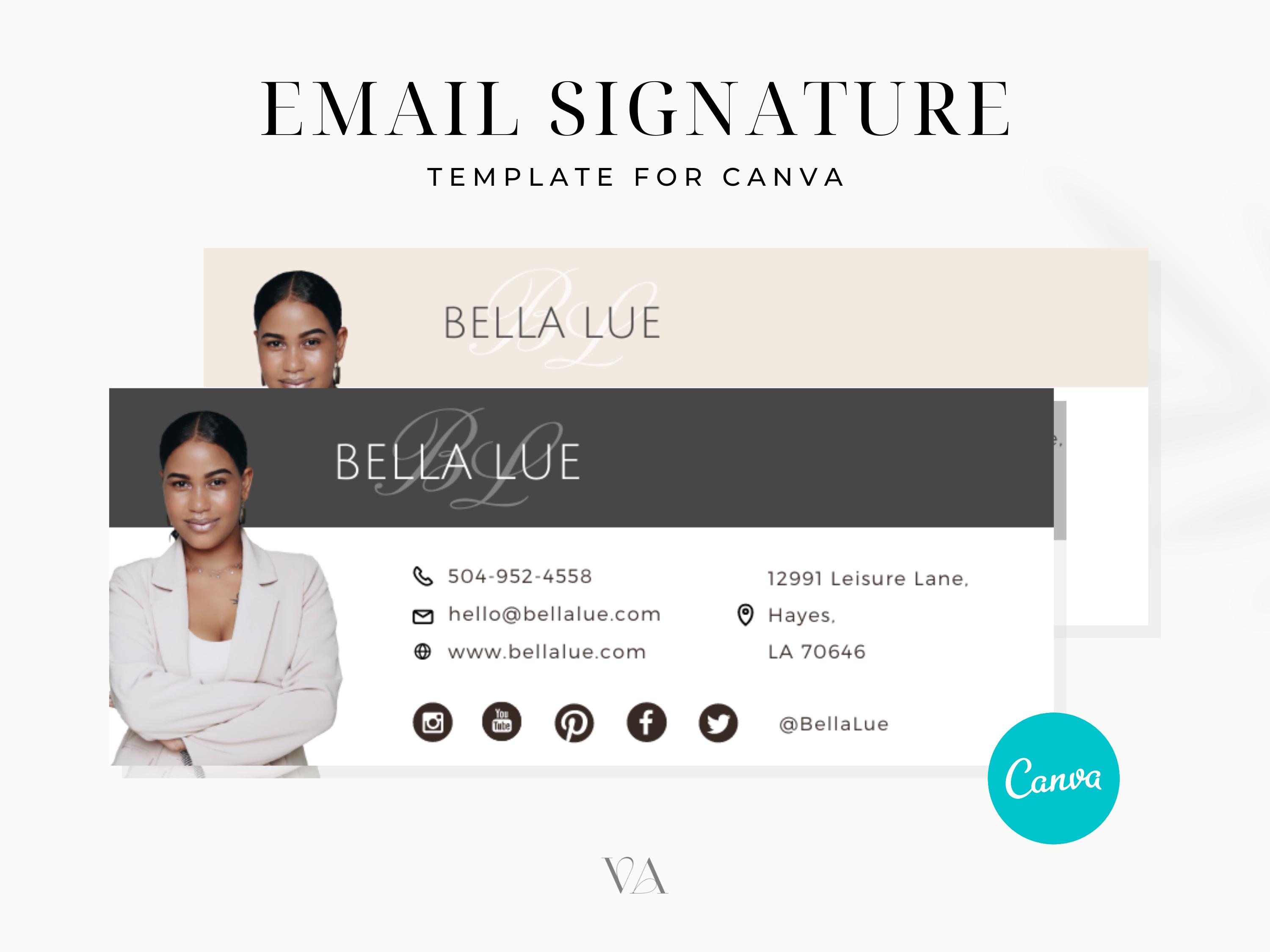 Email Signature Template for Canva