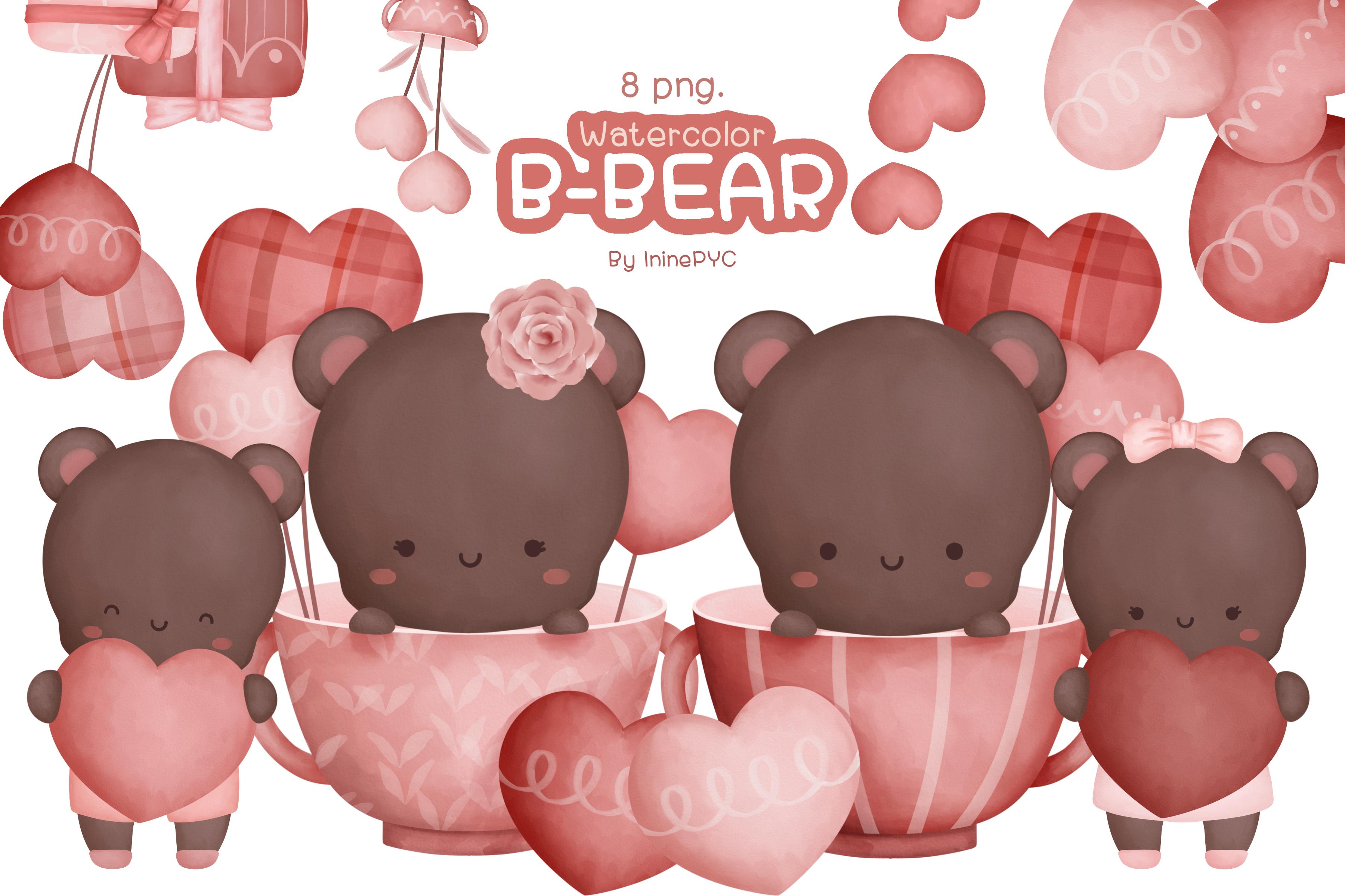 B-BEAR Watercolor (valentine)