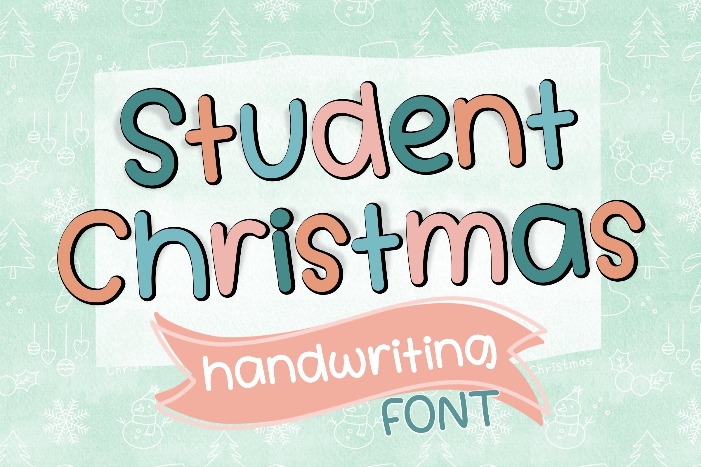 Student Christmas Font