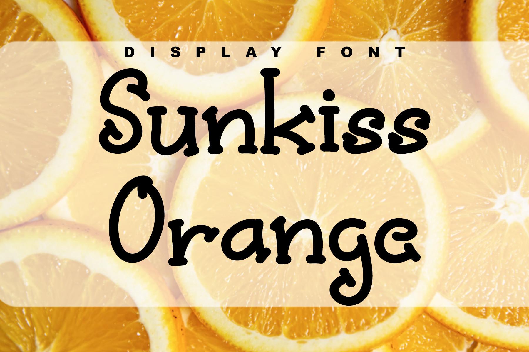 Sunkiss Orange Font