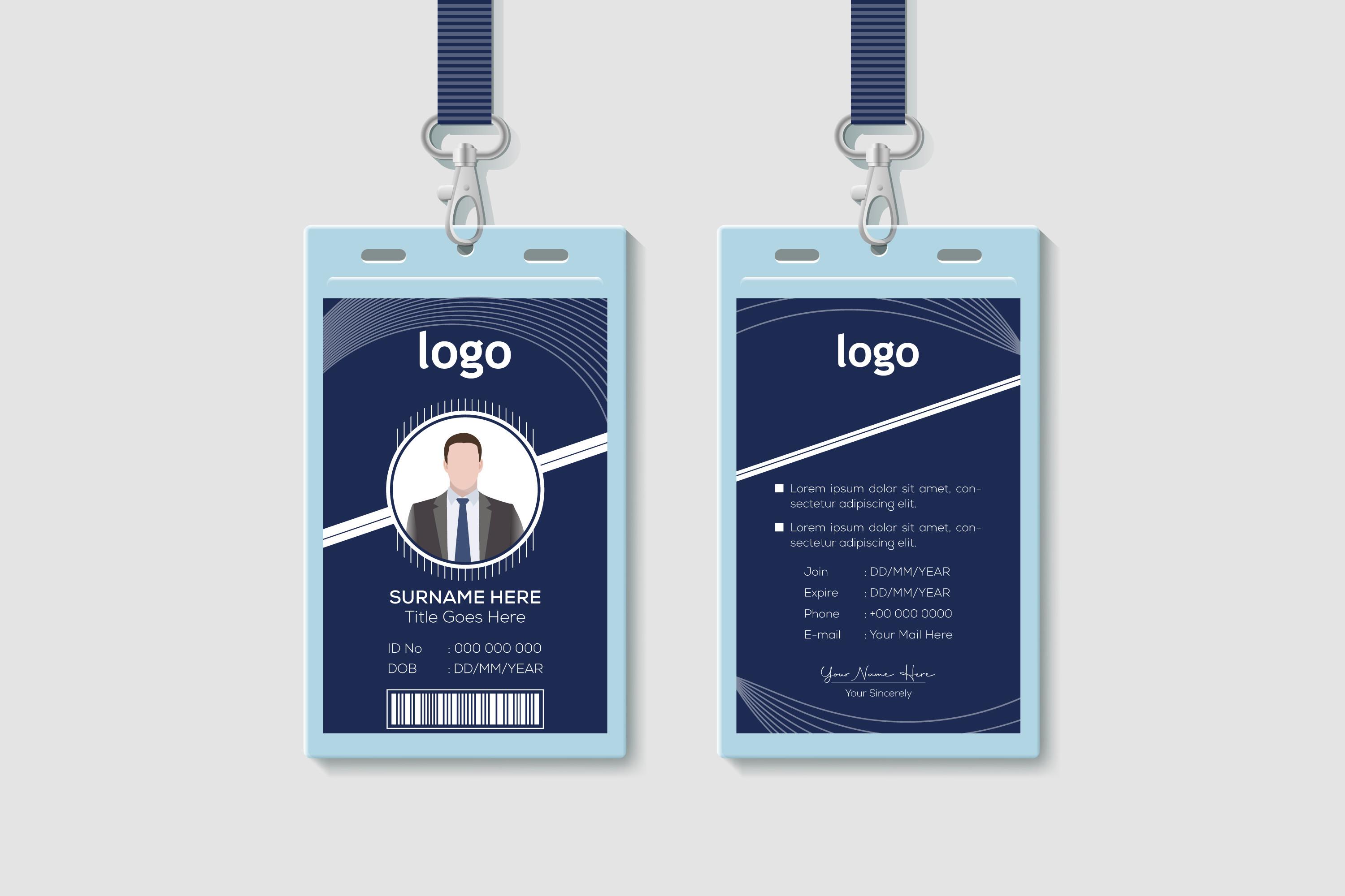 Multipurpose Office Vertical ID Card