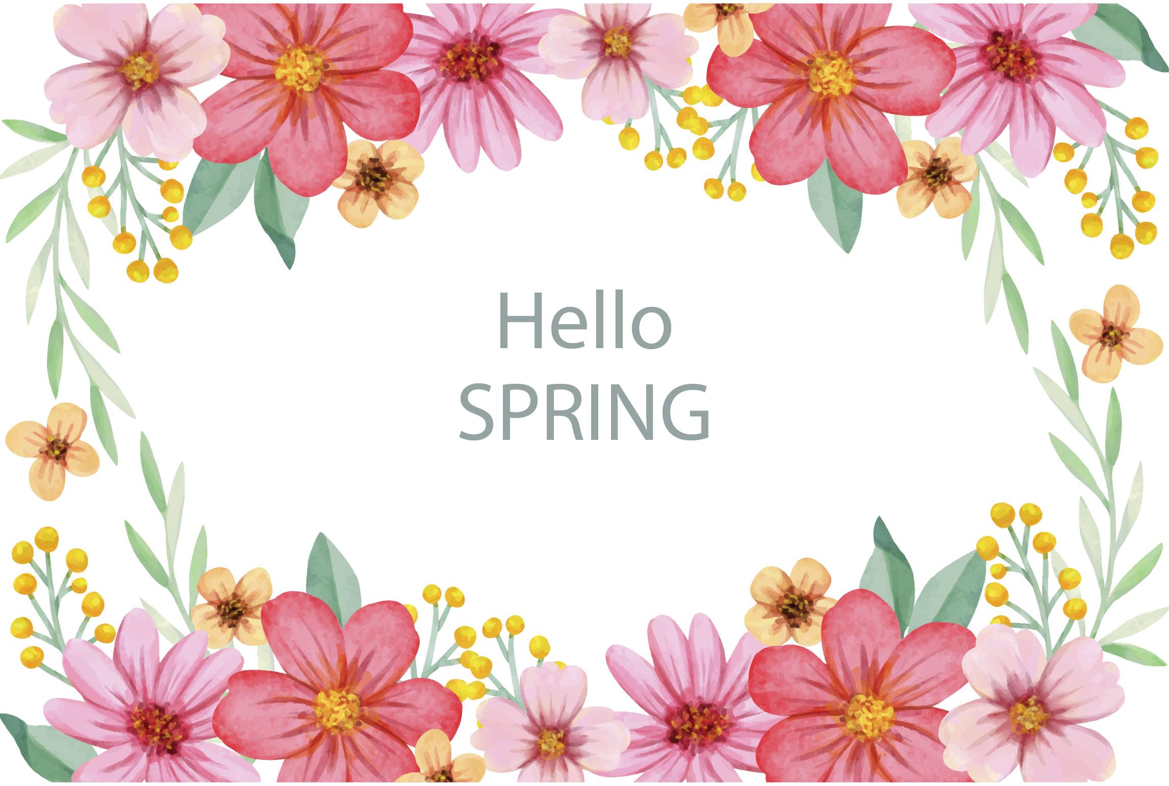 Flower Spring Card Design