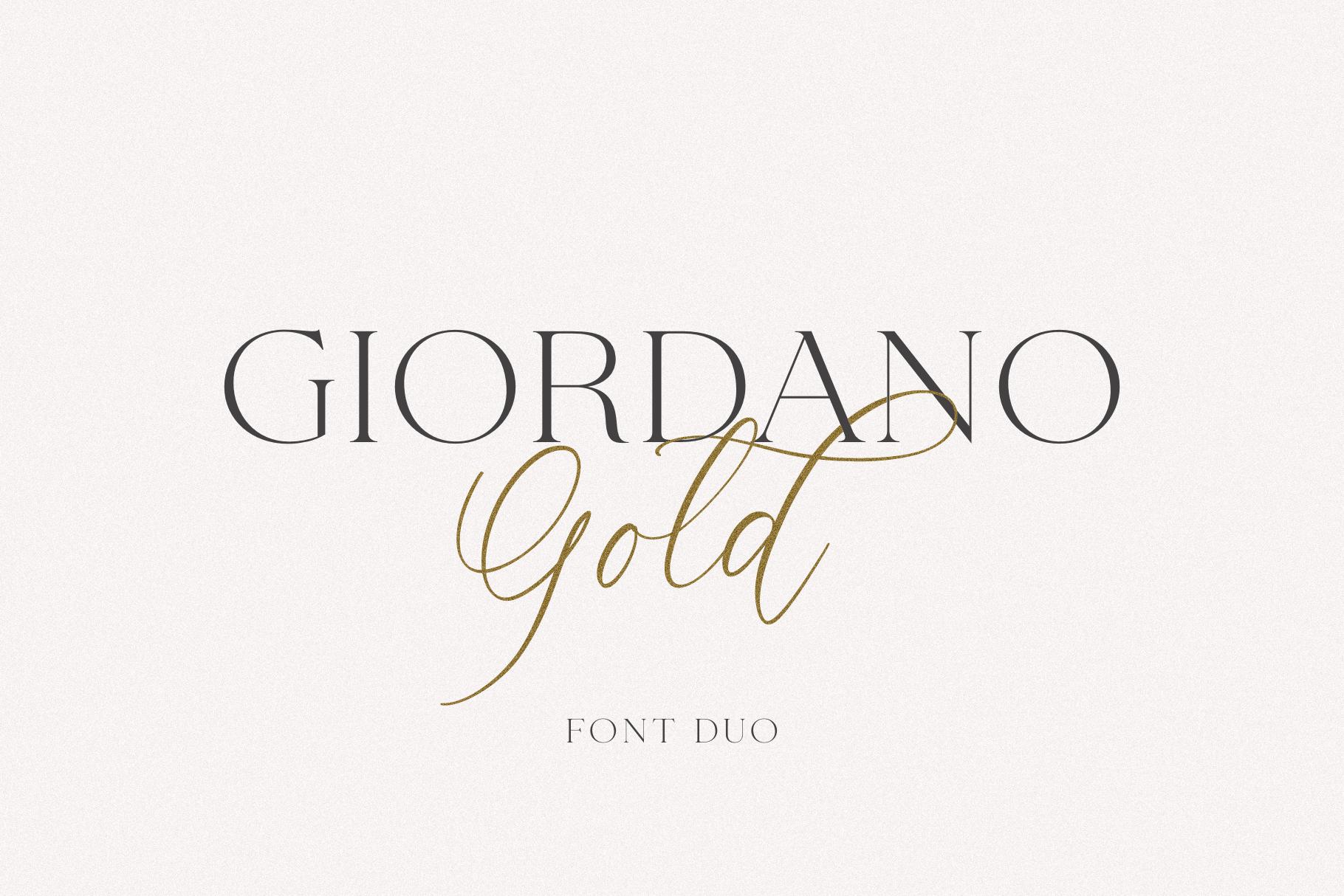Giordano Gold Font