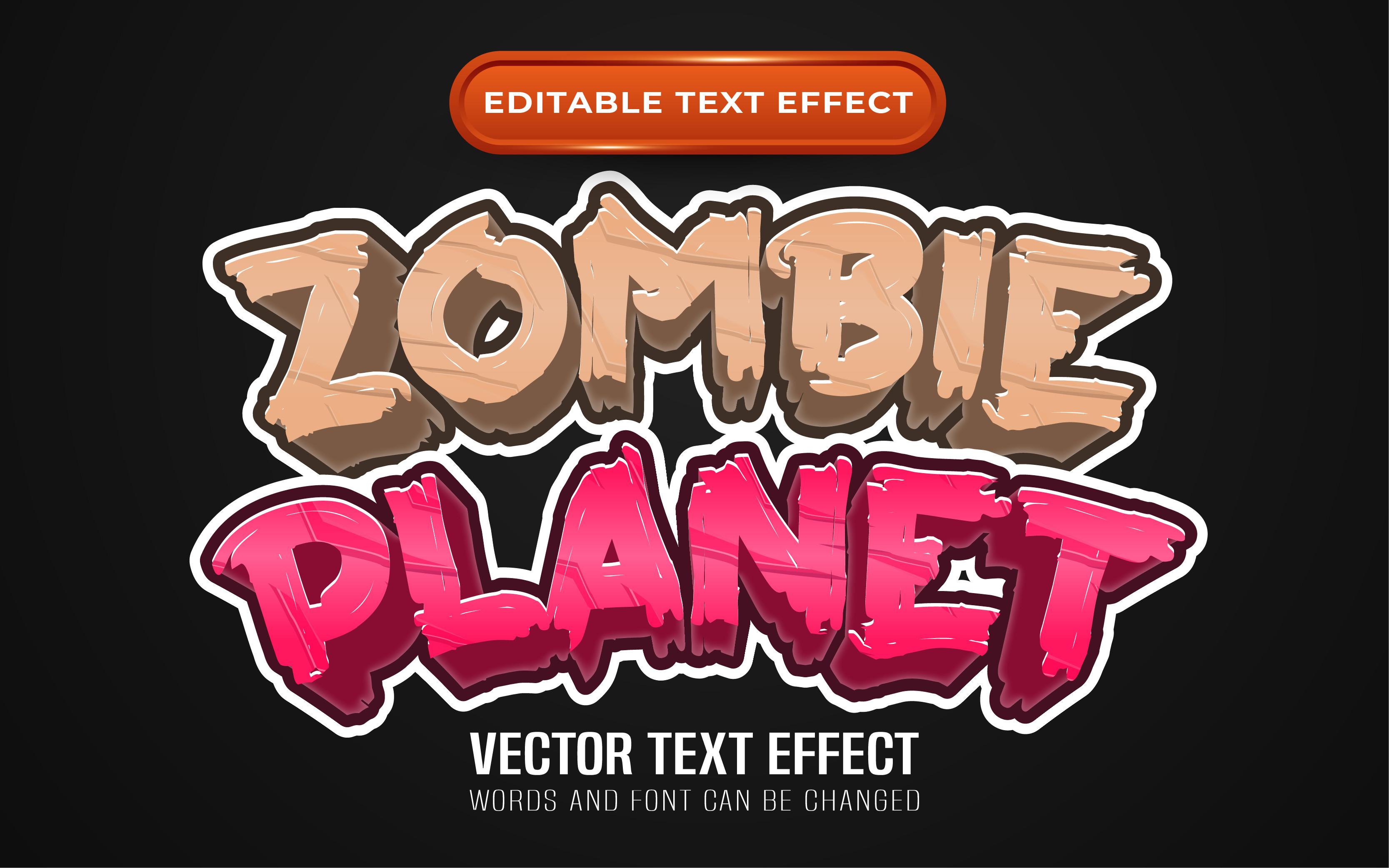 Zombie Planet Editable Text Effect