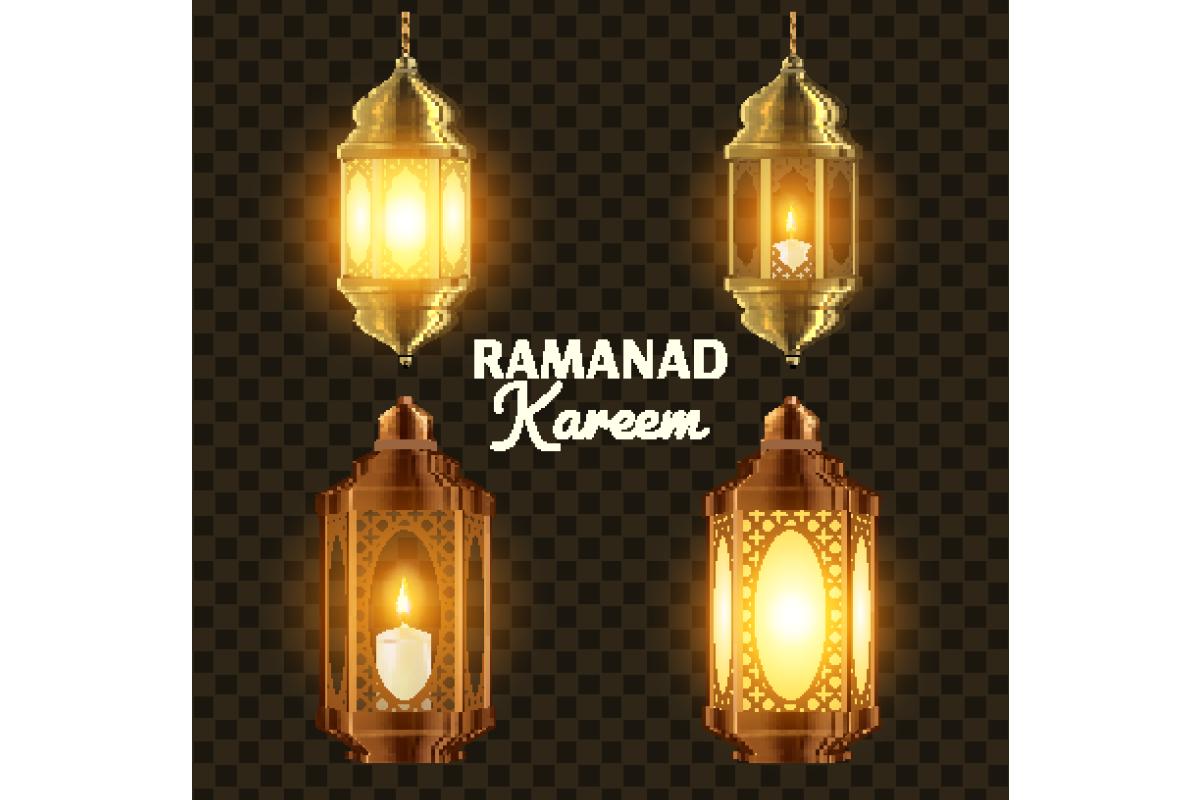 Eid Mubarak Candle Ramadan Lamp PNG