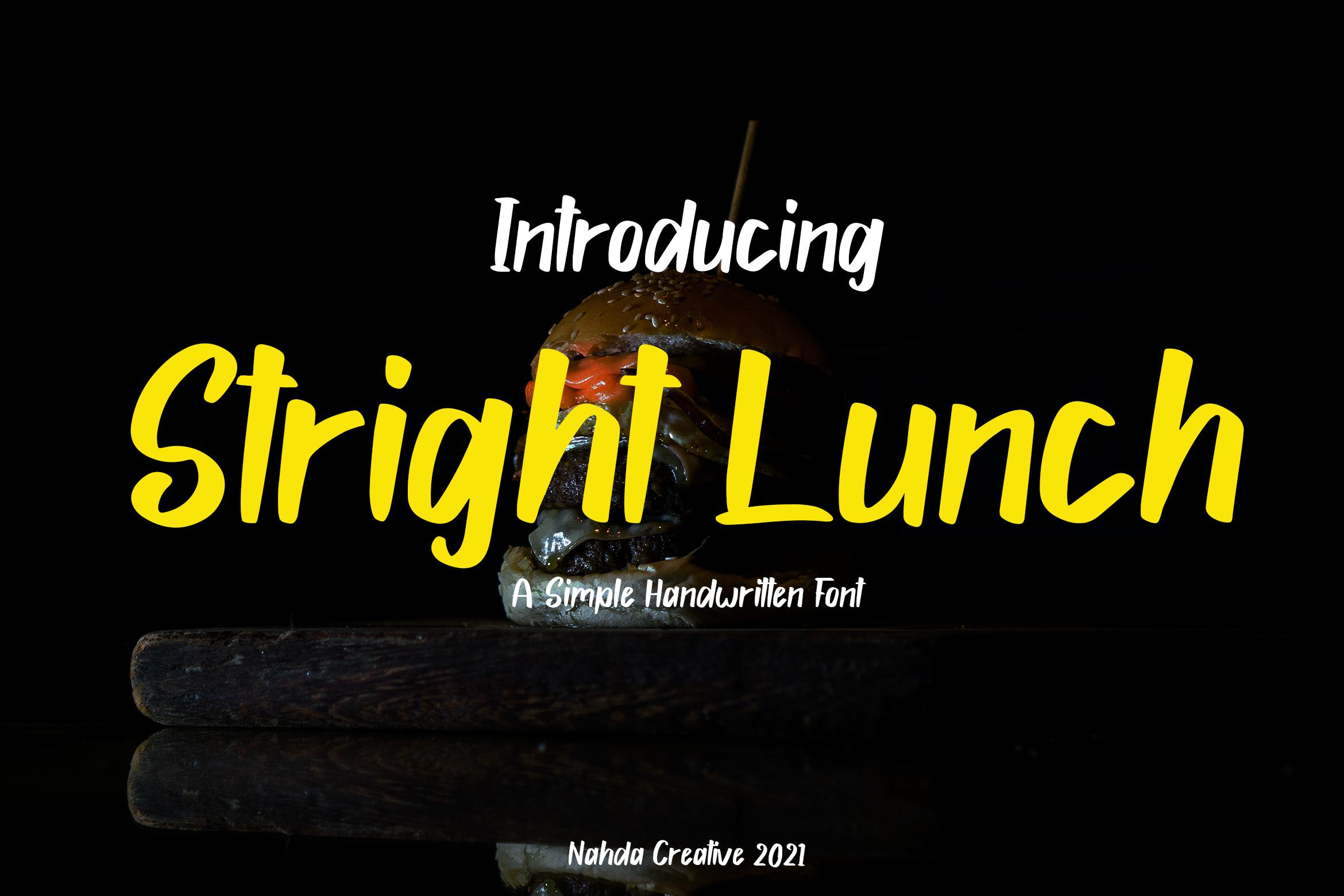 Stright Lunch Font