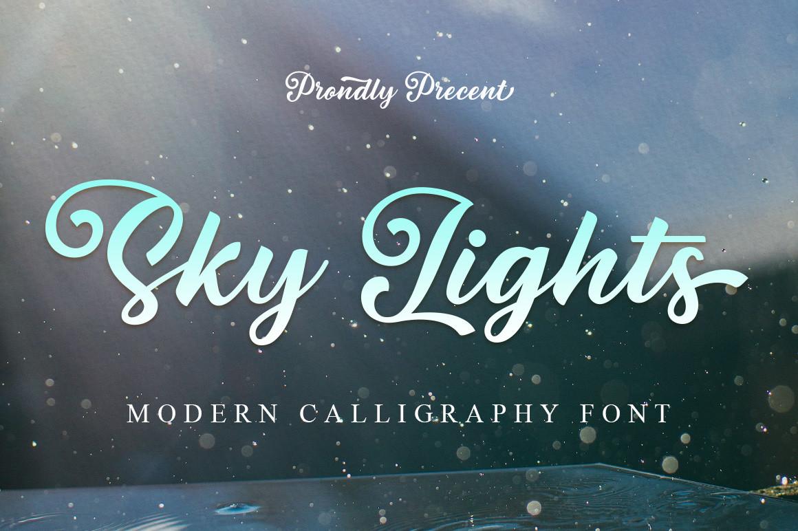 Sky Lights Script Font