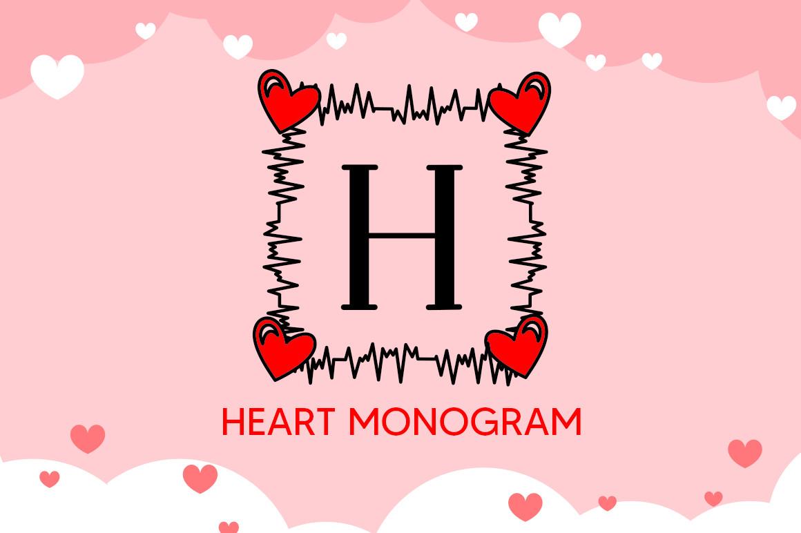 Heart Monogram Font