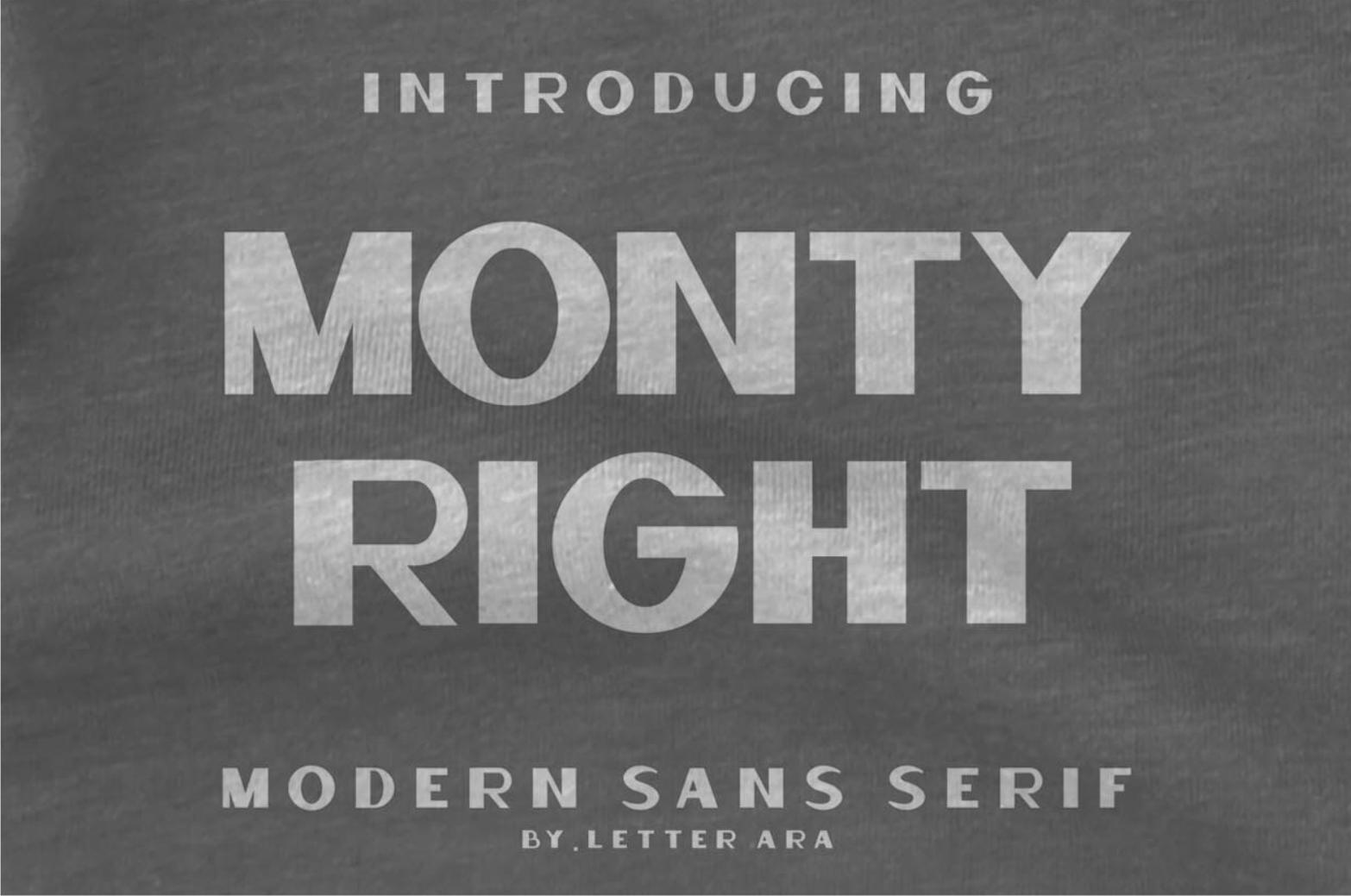 Monty Right Font