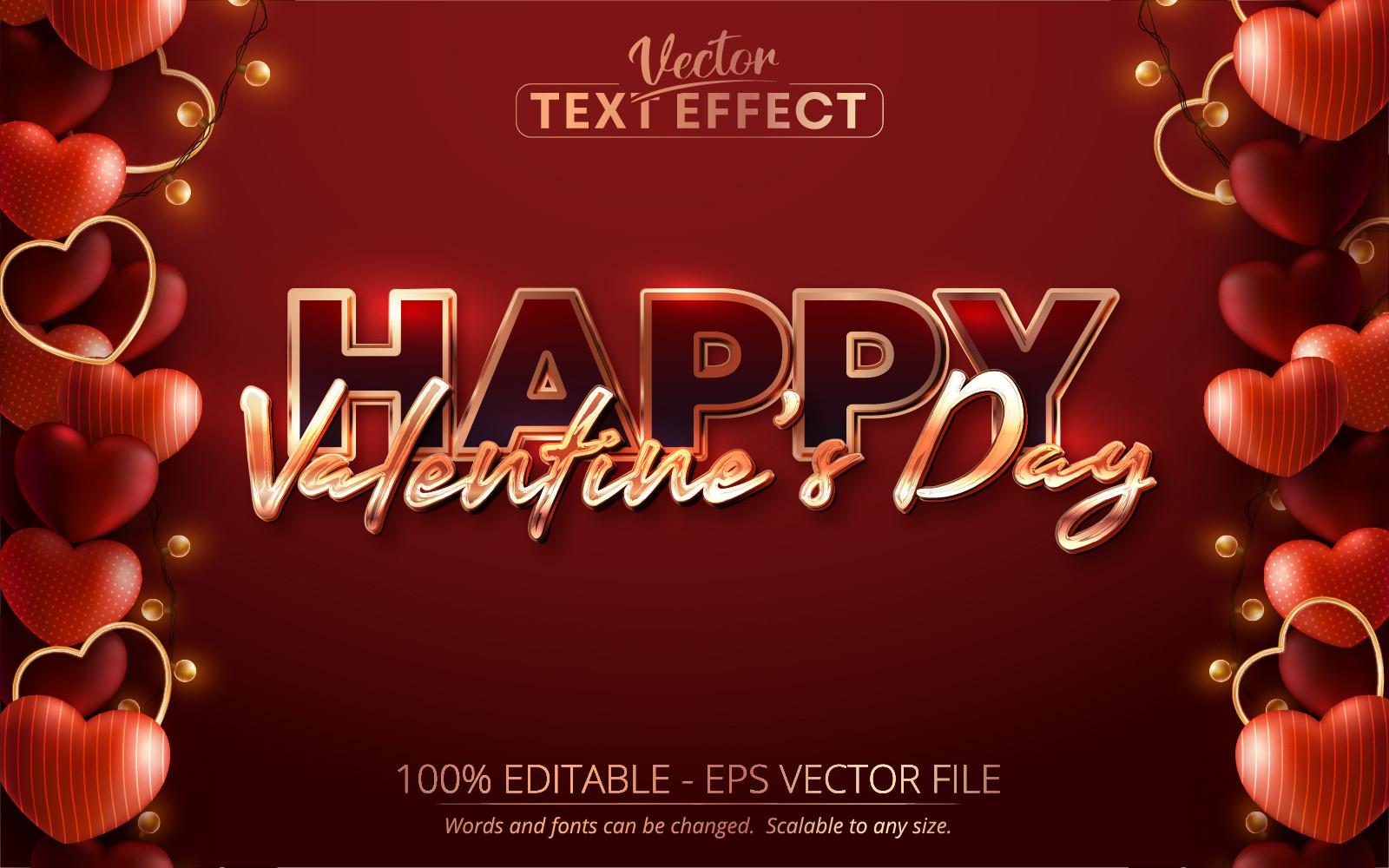 Golden Text Effect, Valentine's Day