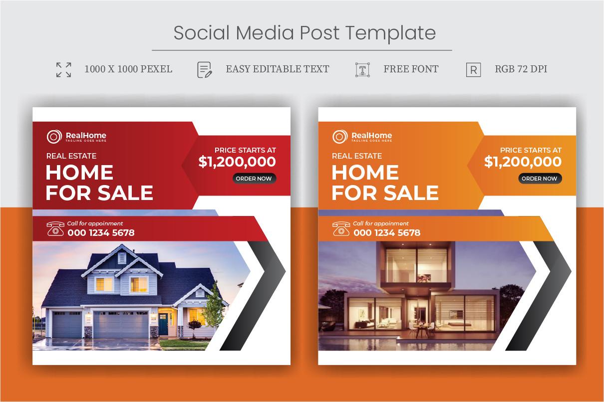 Real Estate Home Sale Social Media Post