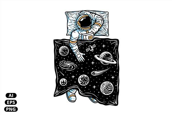 Astronaut Sleeping in the Universe