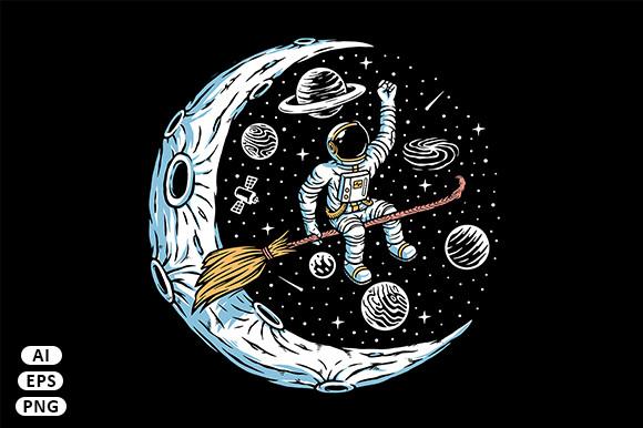Astronaut Witch on the Moon