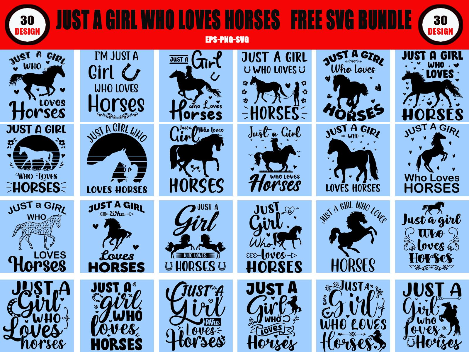 Just a Girl Who Loves Horse  SVG Free