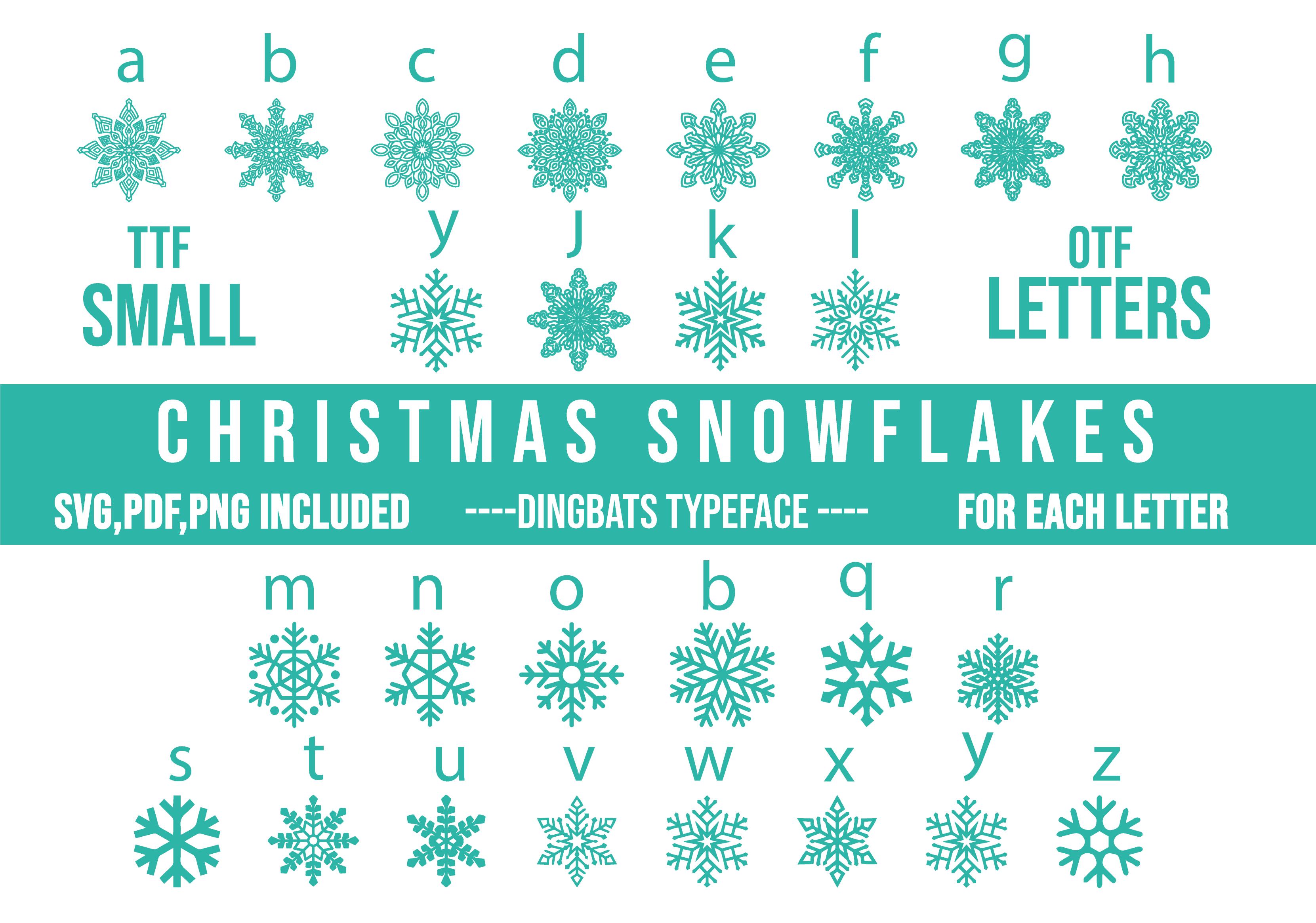 Christmas Snowflakes Font
