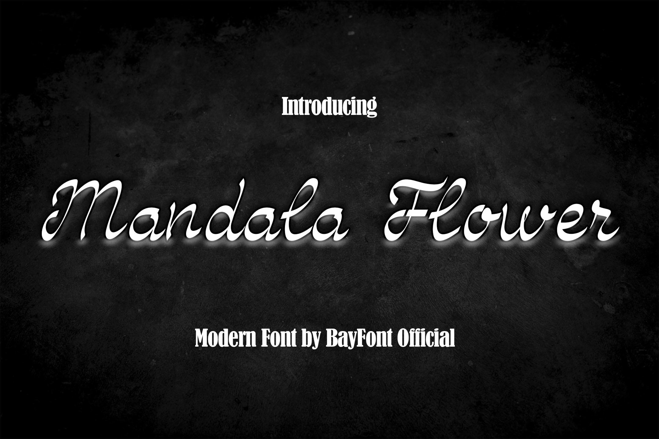 Mandala Flower Font