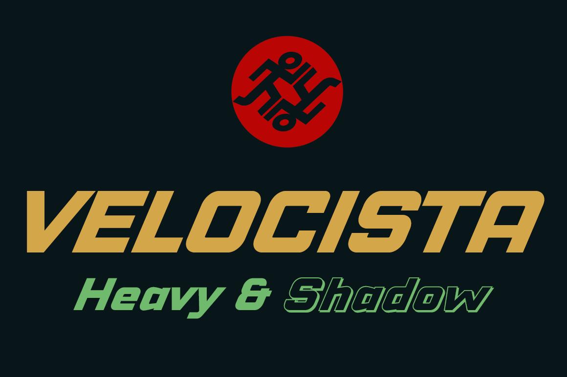 Velocista Heavy & Shadow Font