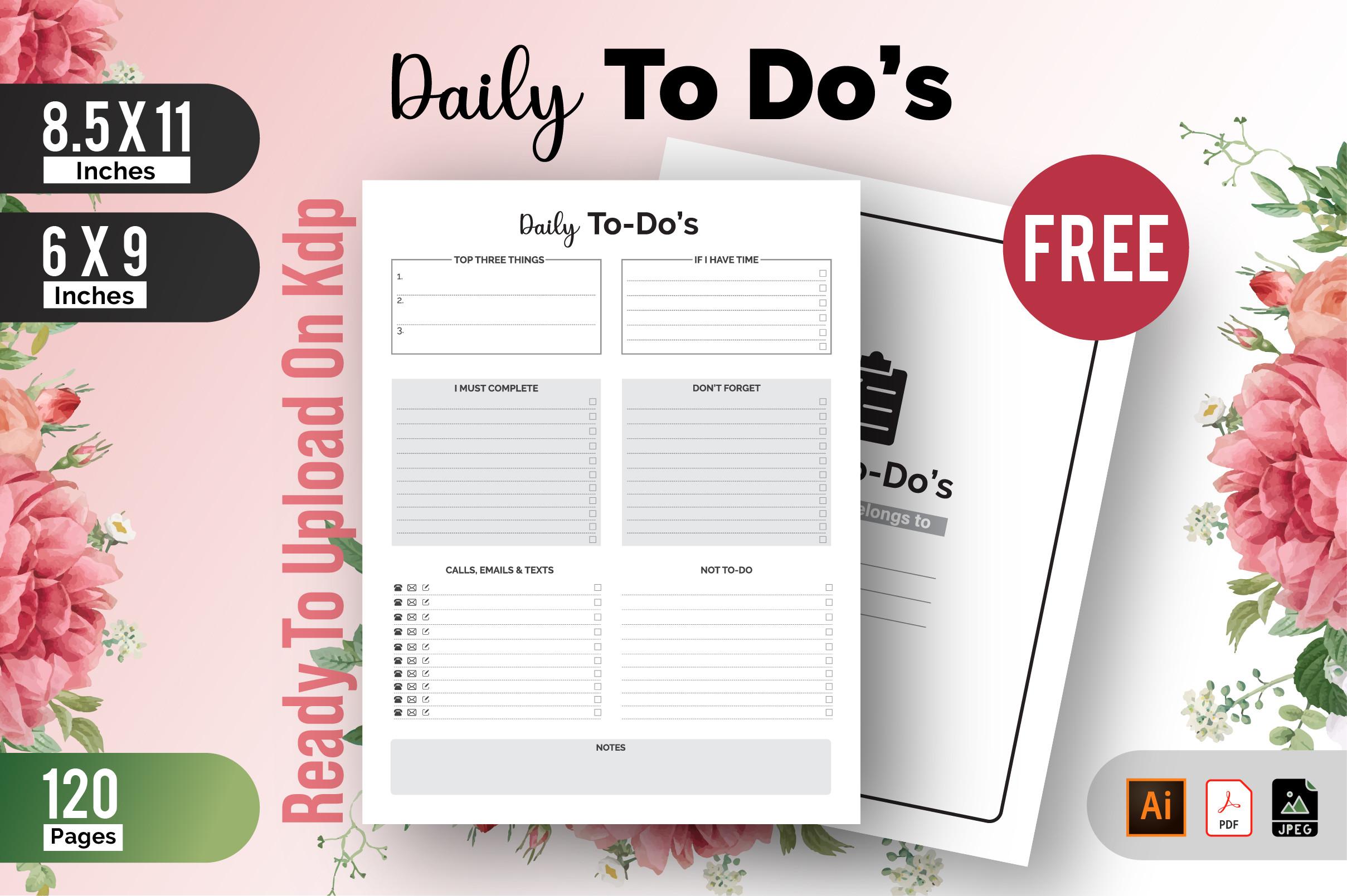 Kdp Interior Daily to Do List Planner