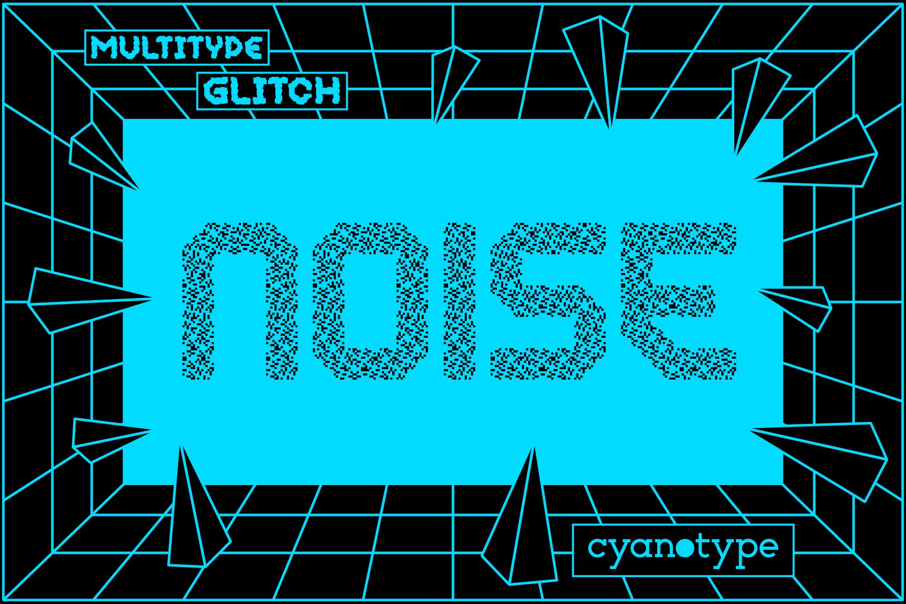MultiType Glitch Noise Font